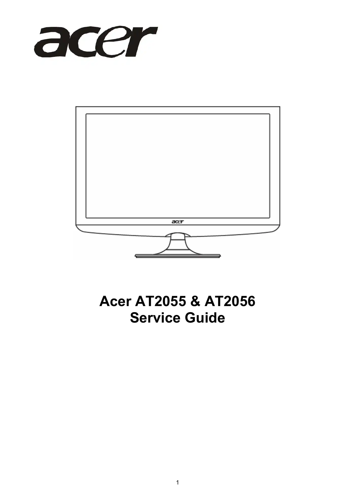 Acer AT2055 Service Manual Manual pdf 1 page image