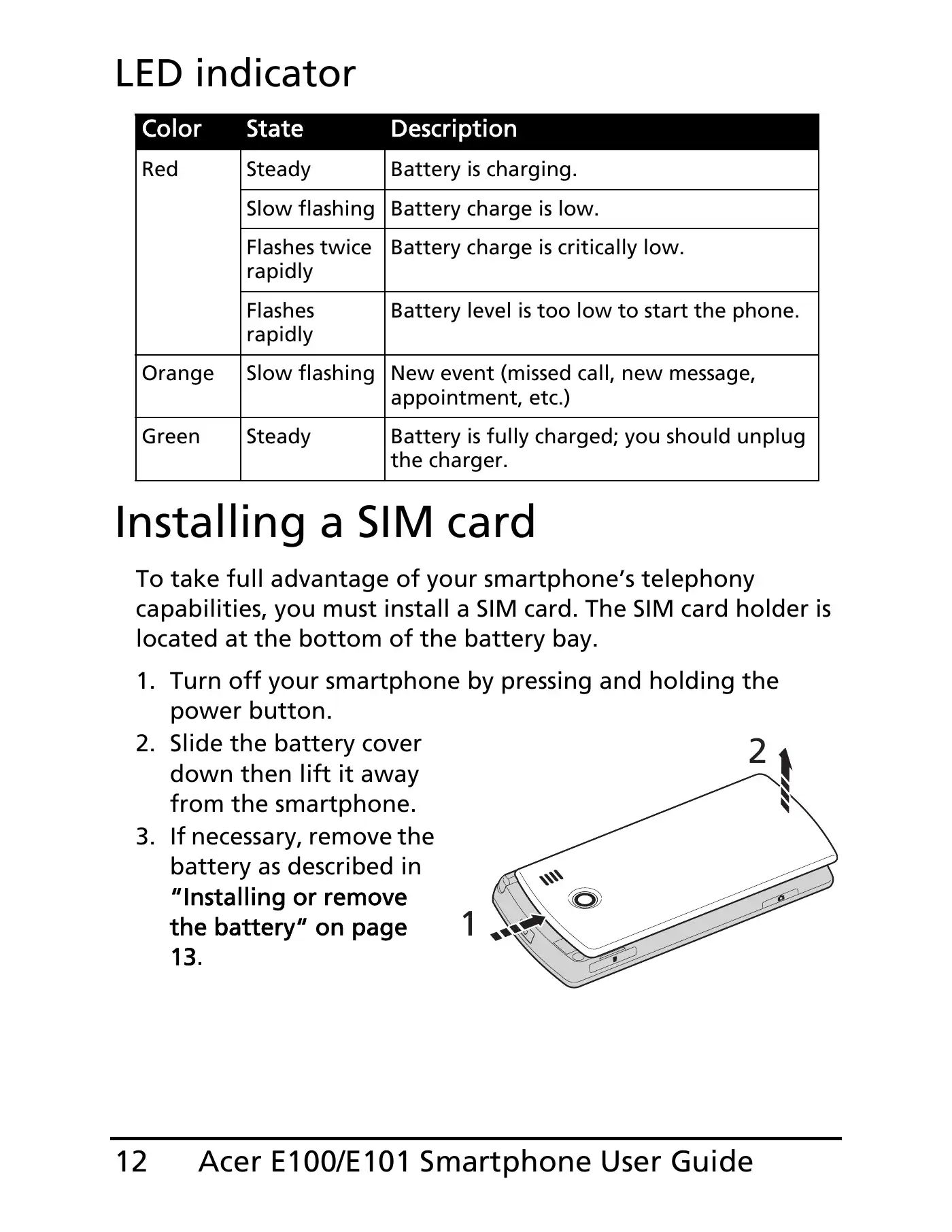 Acer E100 User Manual Manual pdf 12 page image