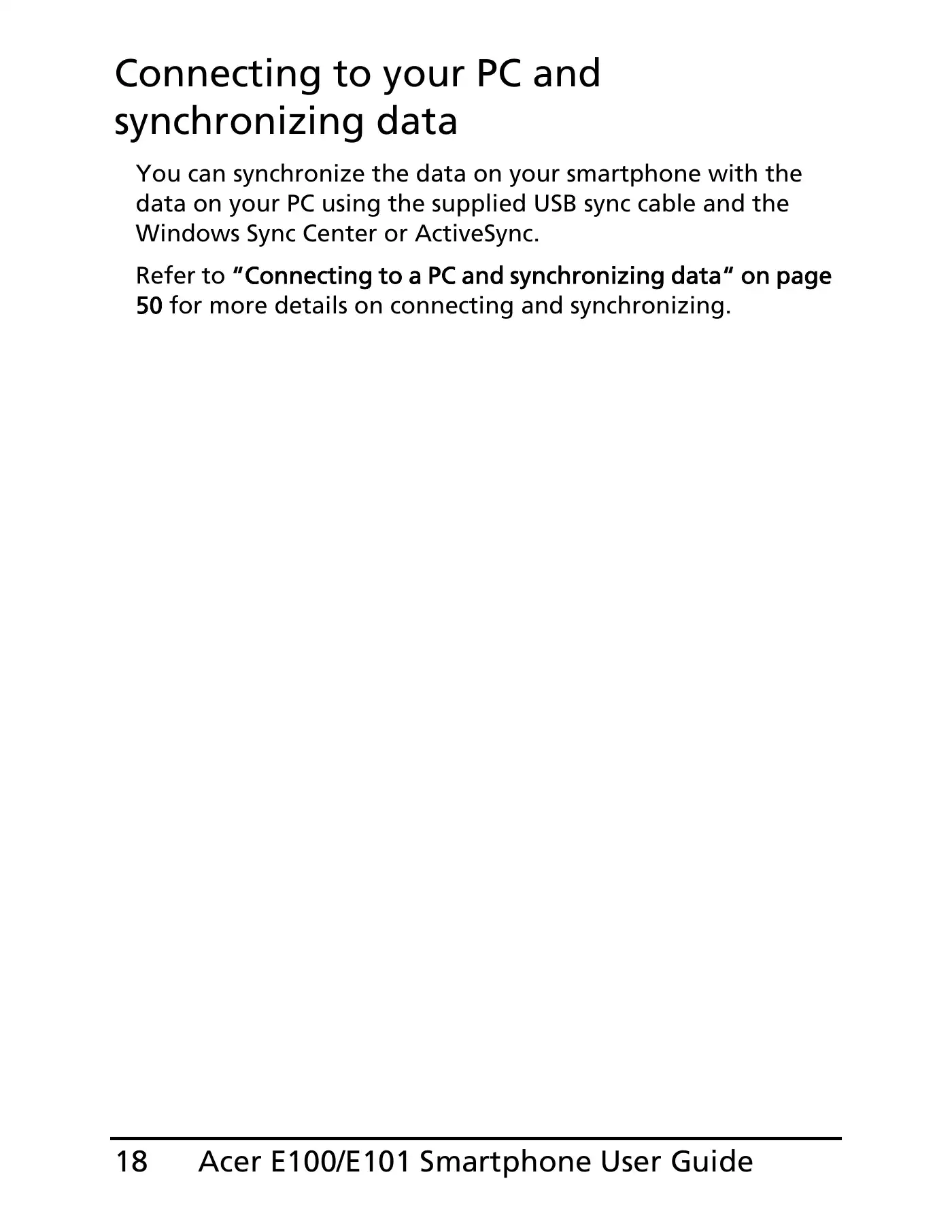 Acer E100 User Manual Manual pdf 18 page image