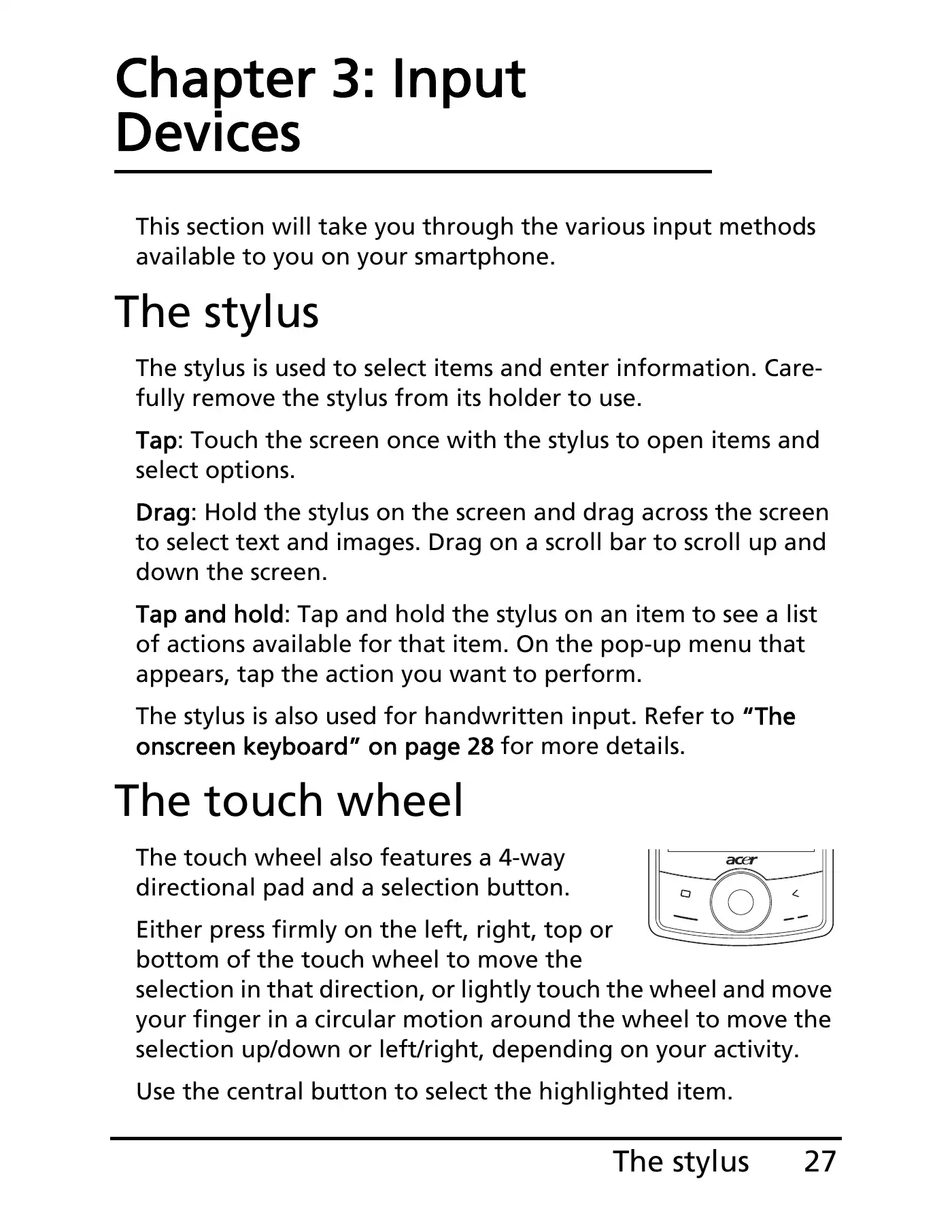 Acer E100 User Manual Manual pdf 27 page image