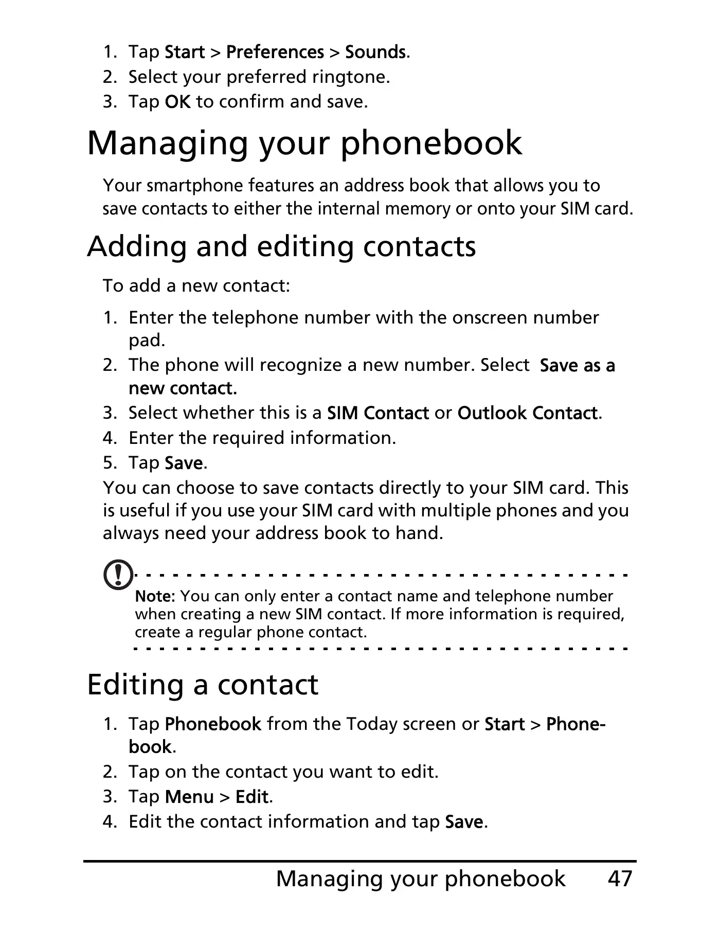Acer E100 User Manual Manual pdf 47 page image