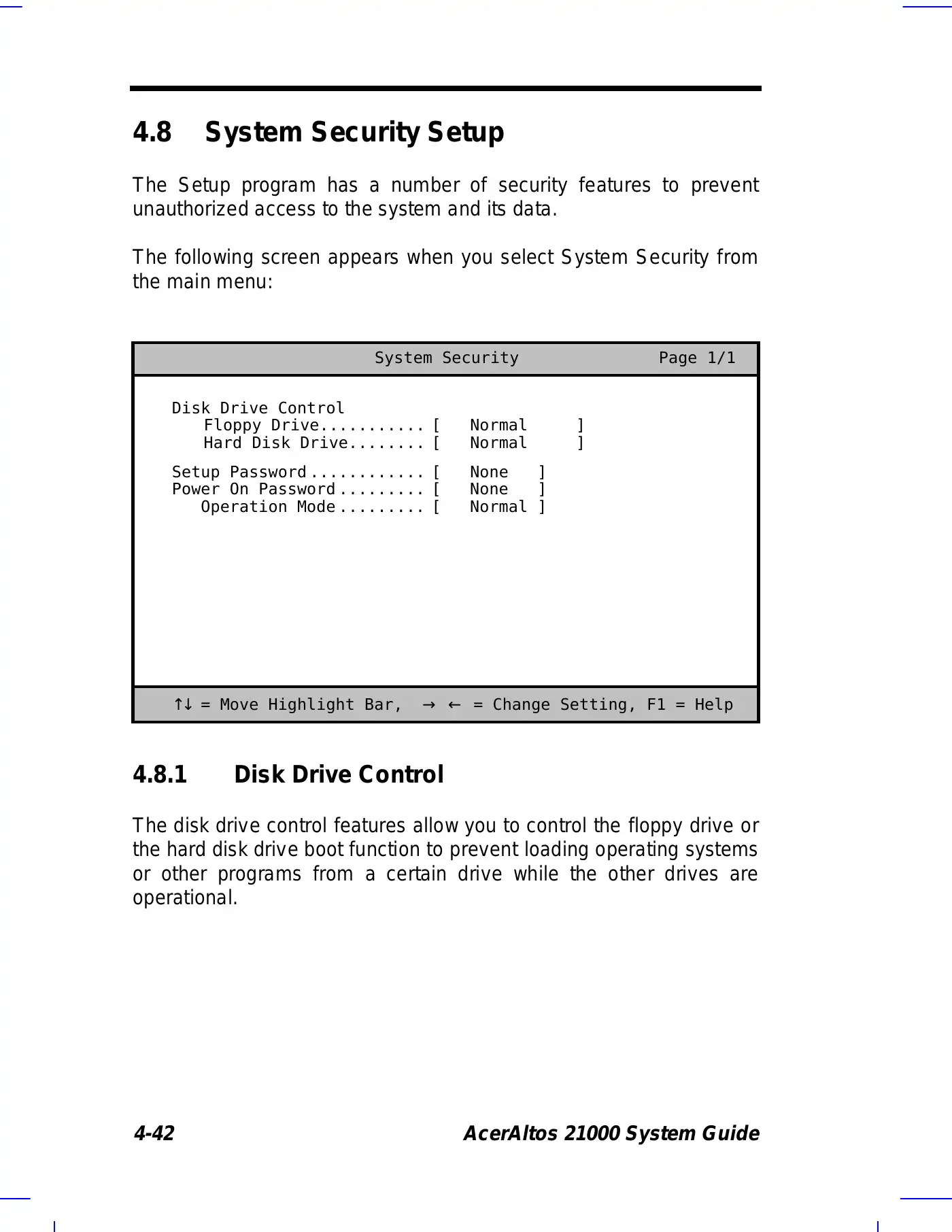 Acer AcerAltos 21000 System Manual Manual pdf 128 page image