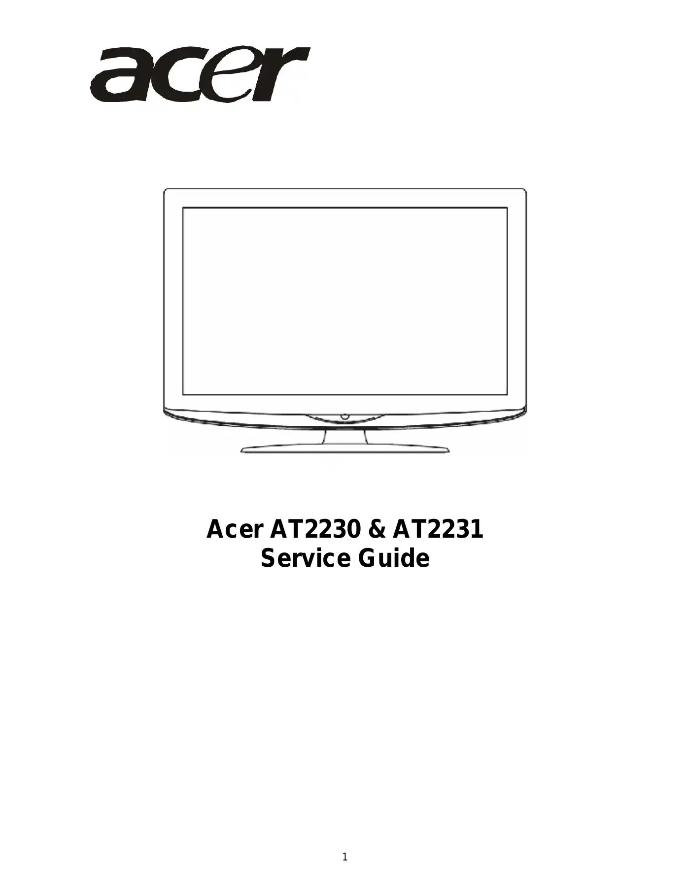 Acer AT2230 Service Manual Manual pdf 1 page image