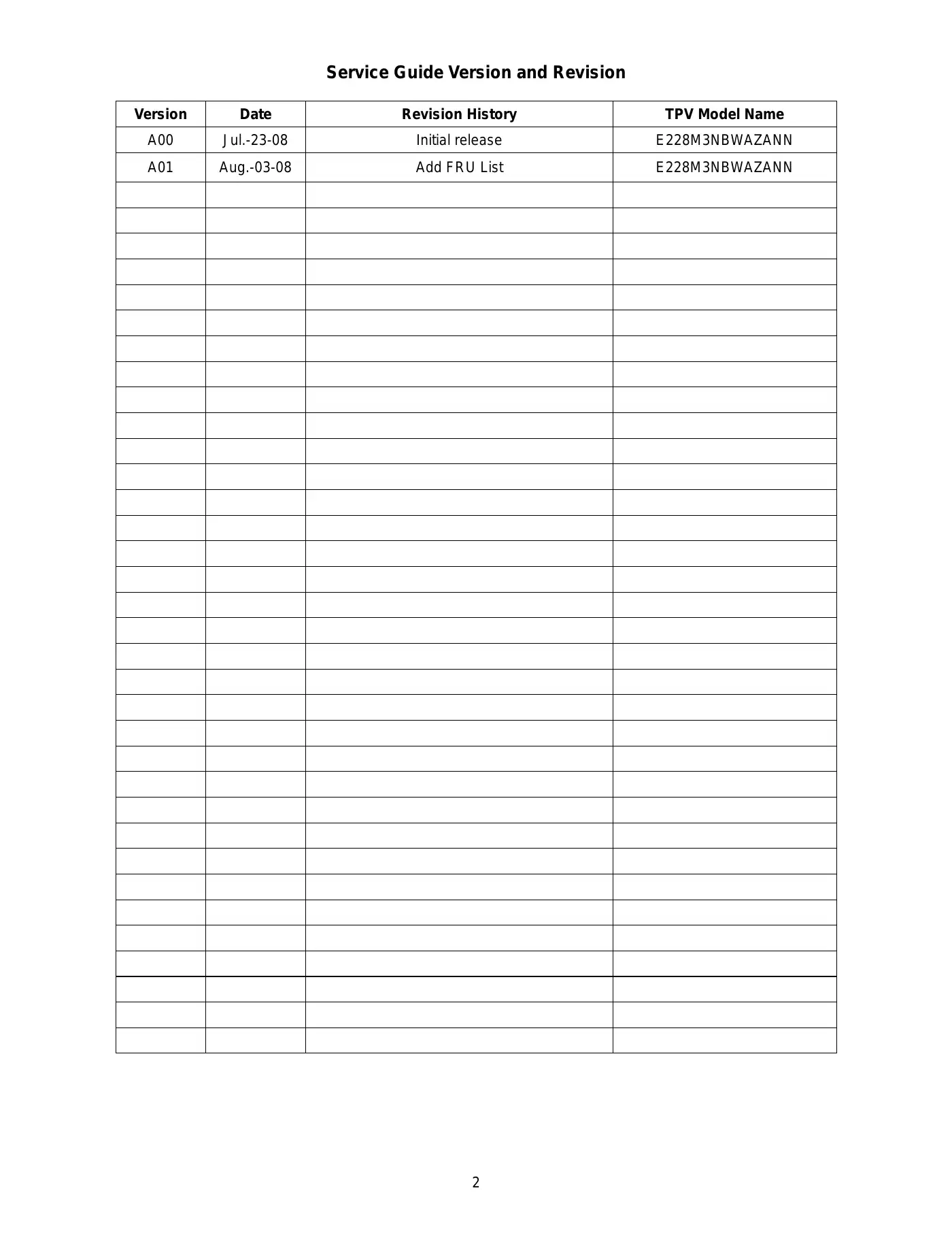 Acer AT2230 Service Manual Manual pdf 2 page image