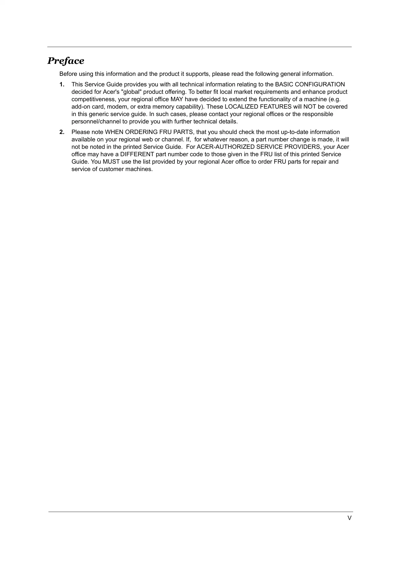 Acer AT2001 Service Manual Manual pdf 5 page image