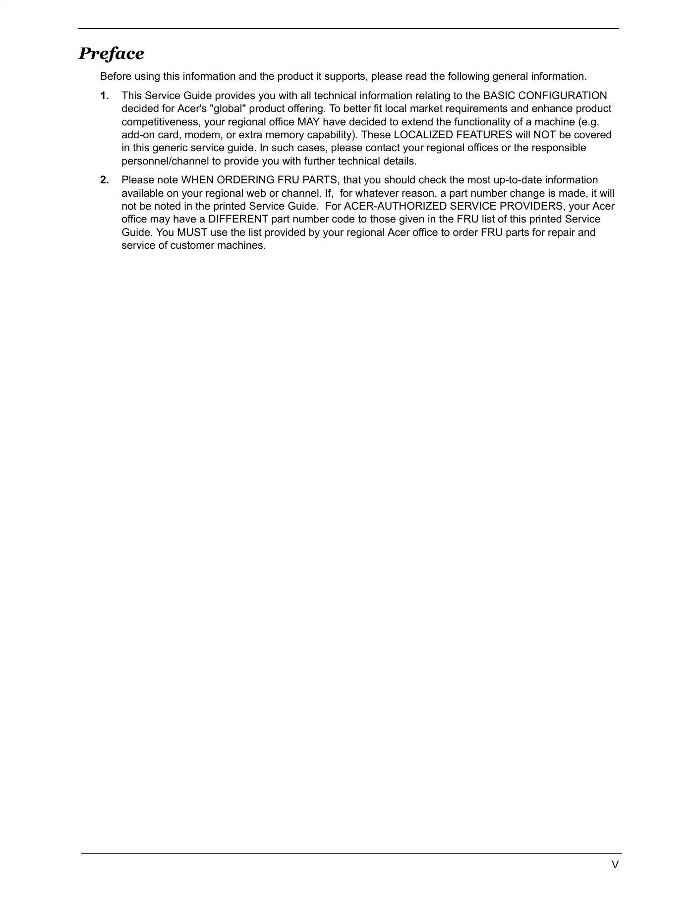 Acer AT2703 Service Manual Manual pdf 5 page image