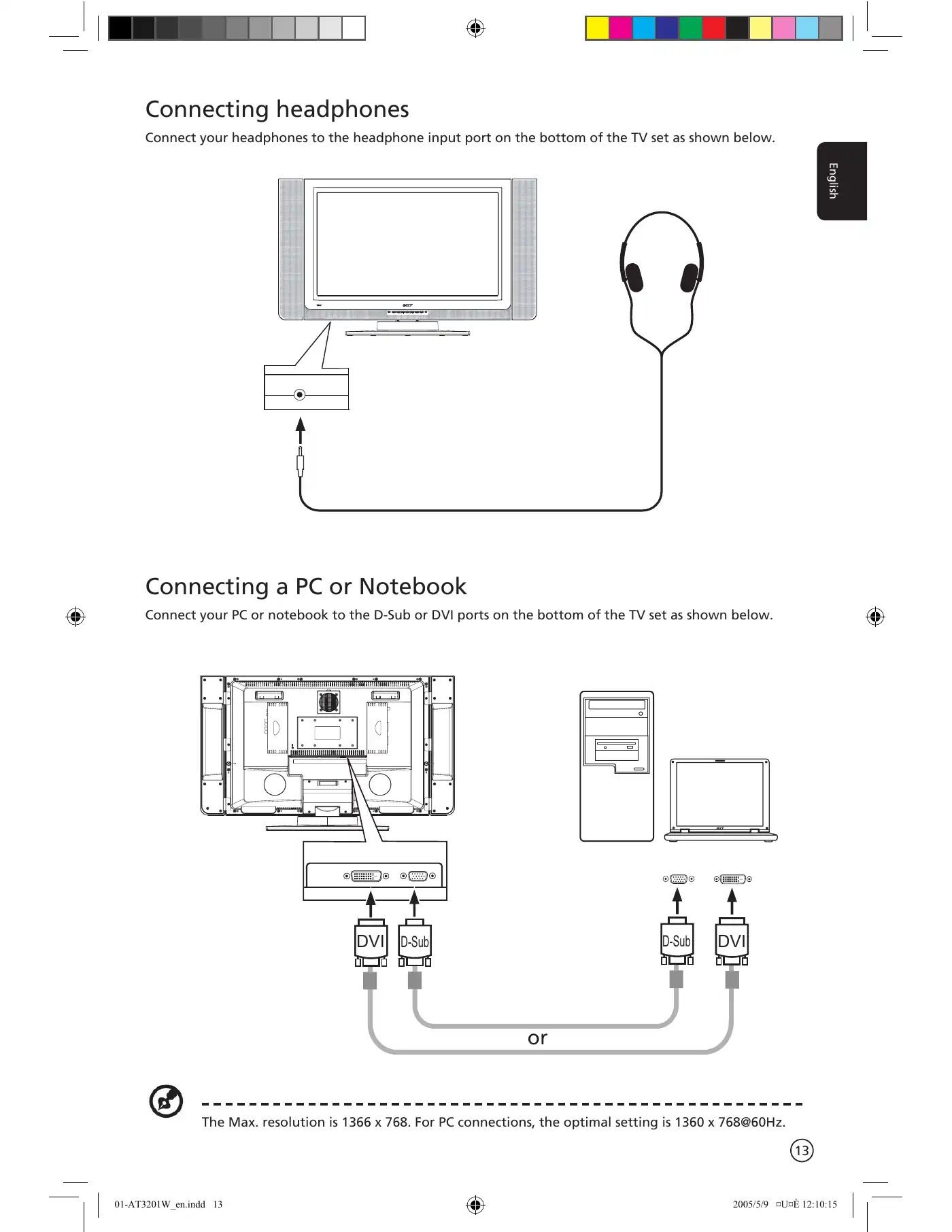 Acer AT3201W User Manual Manual pdf 13 page image