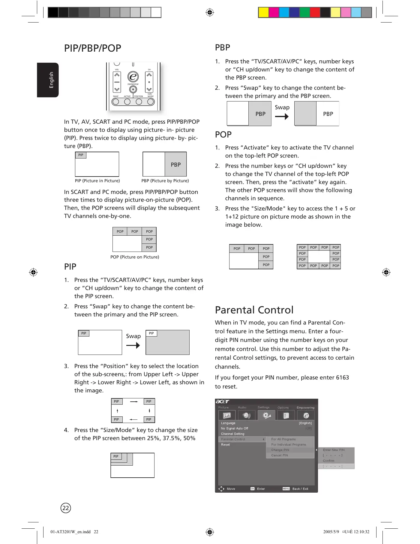 Acer AT3201W User Manual Manual pdf 22 page image