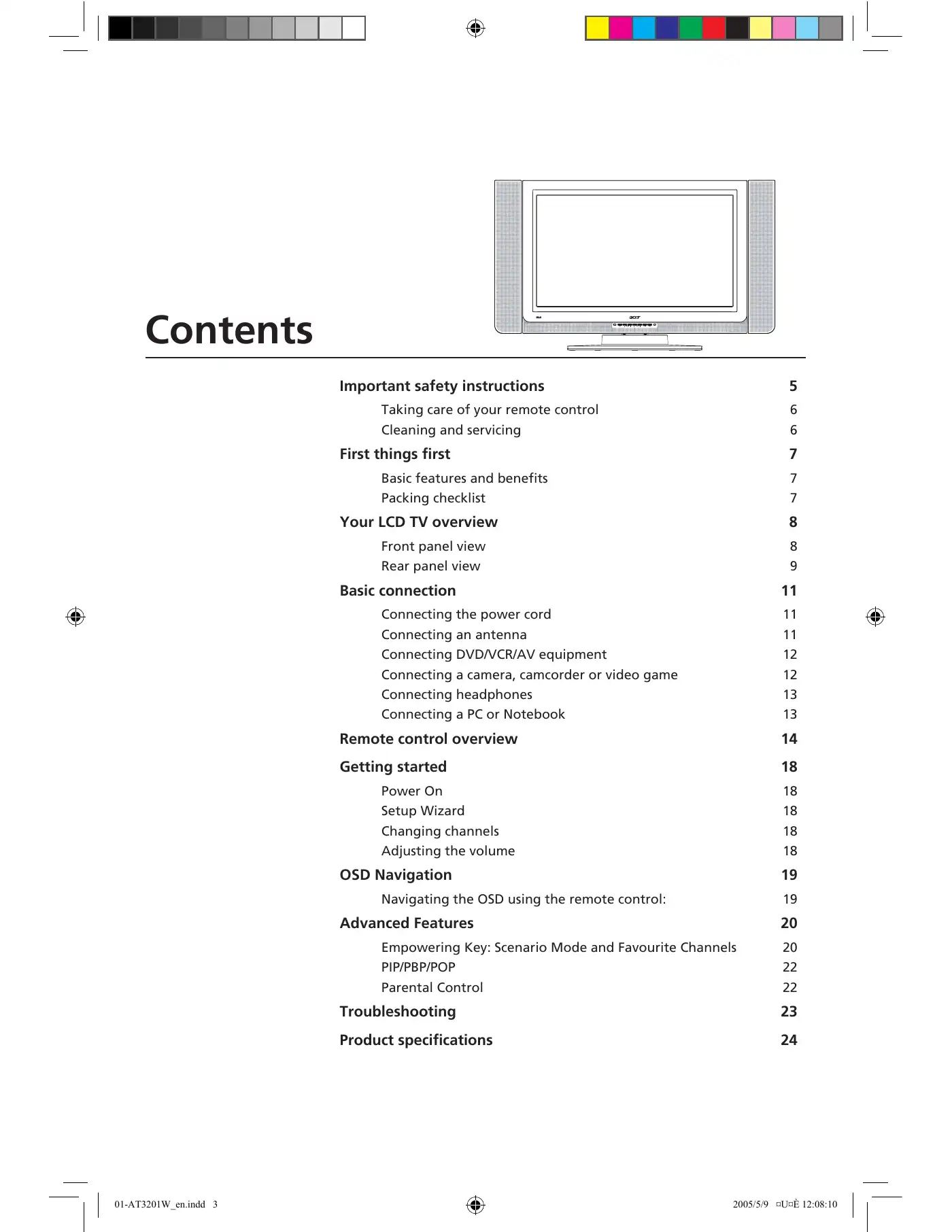 Acer AT3201W User Manual Manual pdf 3 page image