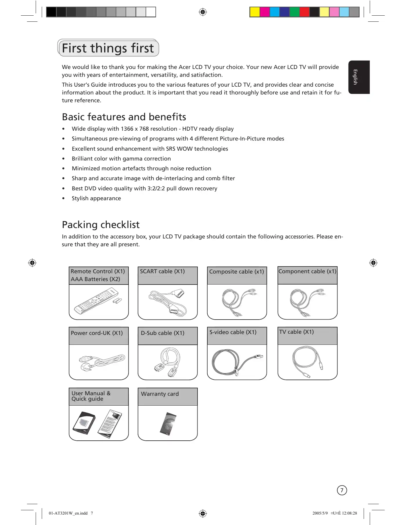 Acer AT3201W User Manual Manual pdf 7 page image