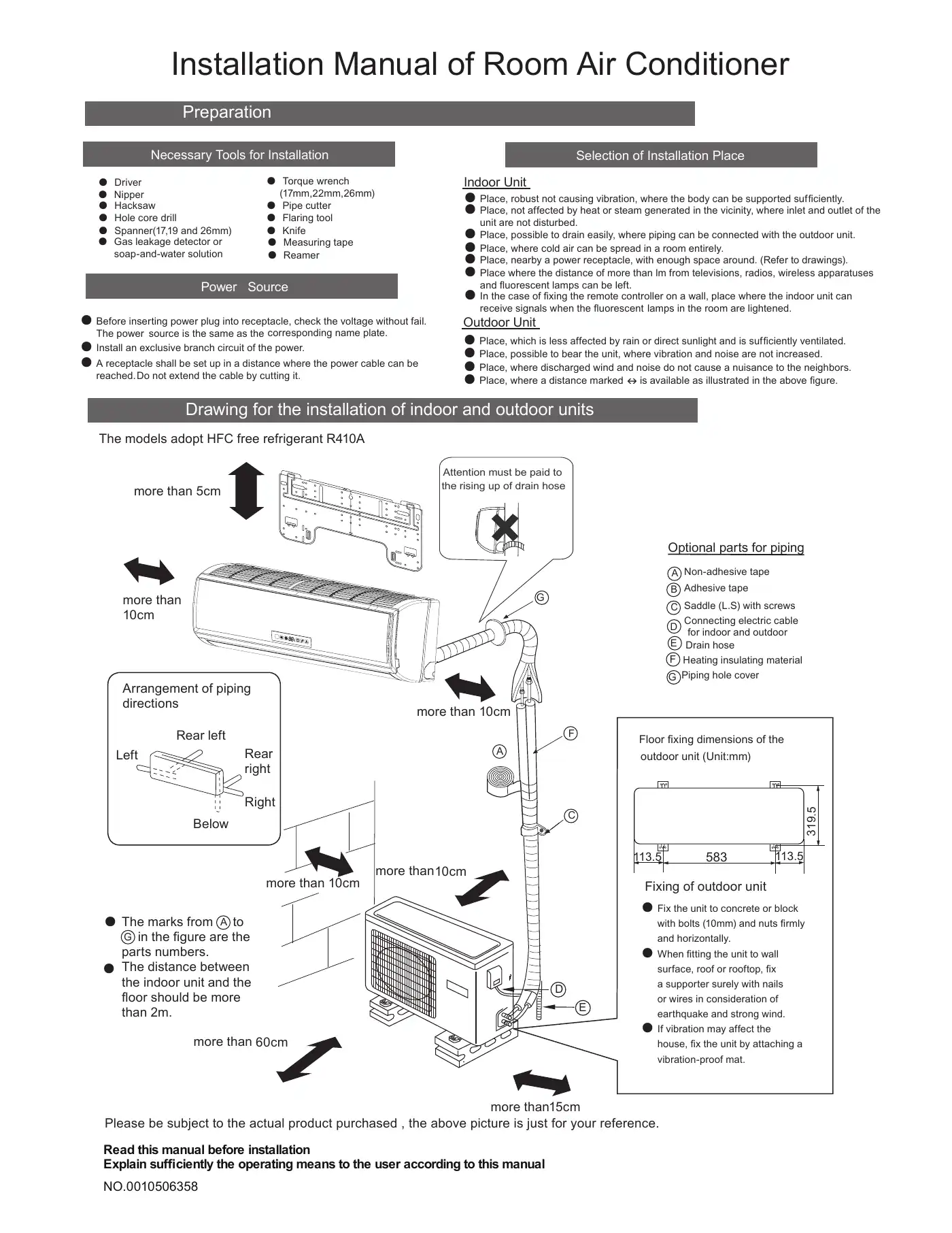 Haier 10506358 Installation Manual Manual pdf 1 page image