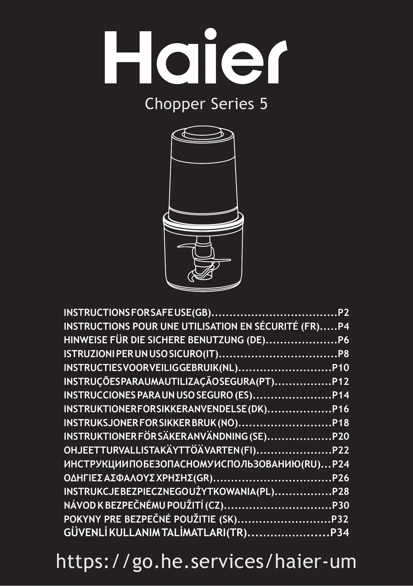 Haier 5 Series Instructions For Safe Use Manual pdf 1 page image