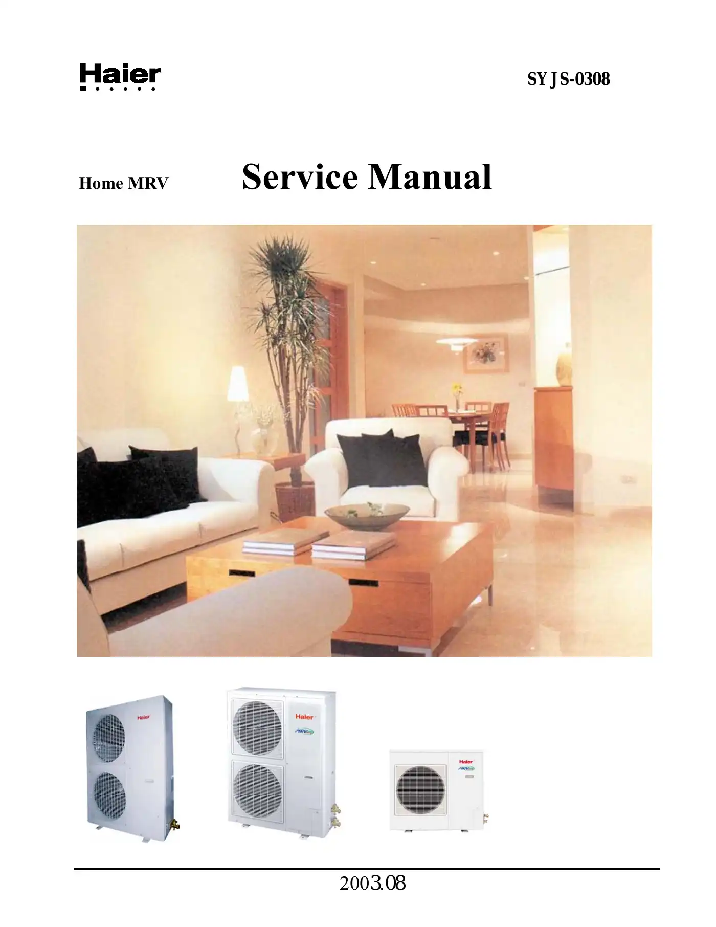 Haier SYJS-0308 Service Manual Manual pdf 1 page image