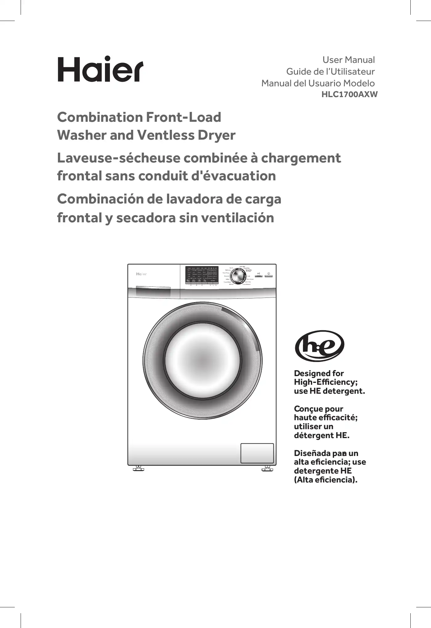 Haier HLC1700AXS User Manual Manual pdf 1 page image