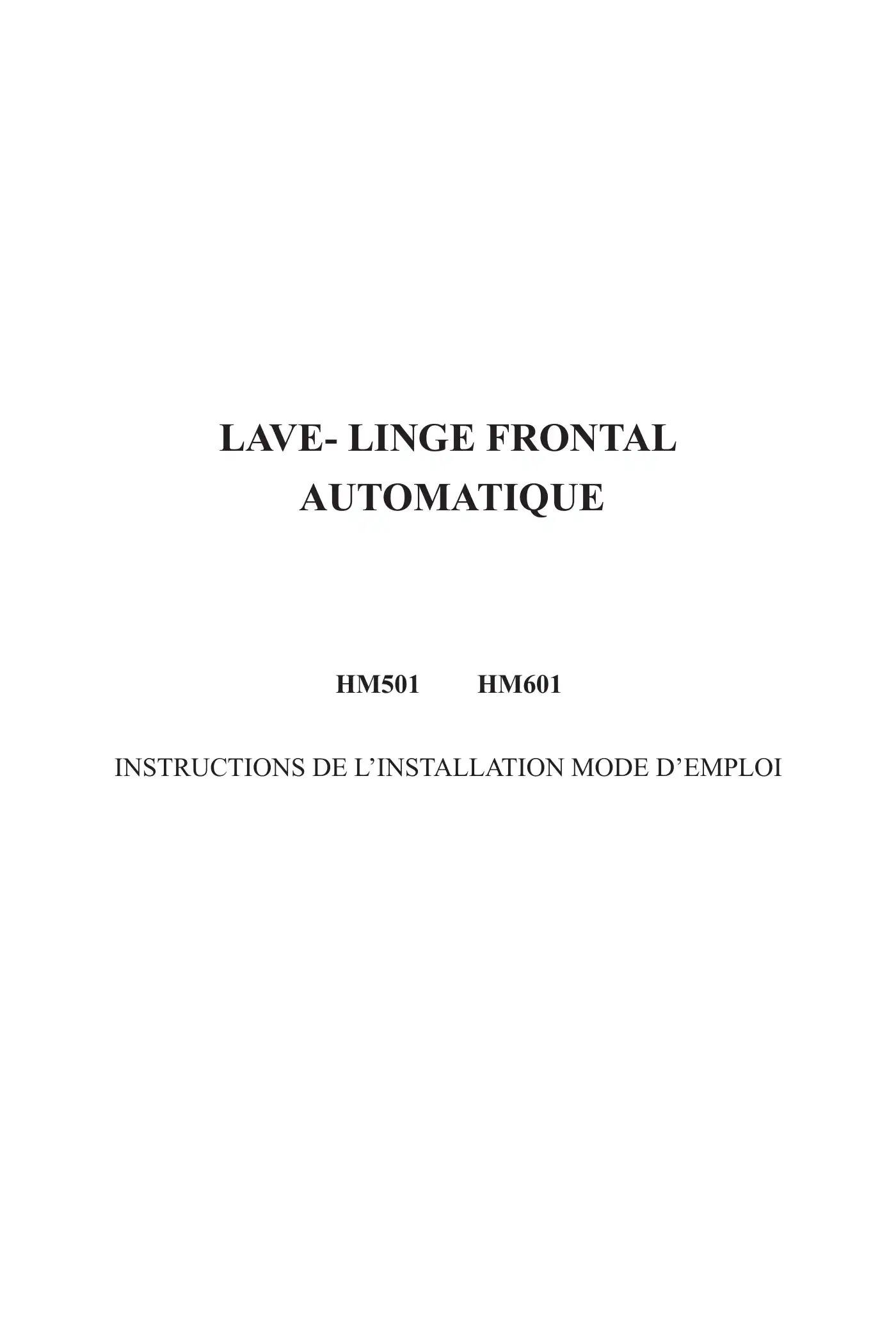Haier HM501 Mode D'emploi Manual pdf 1 page image