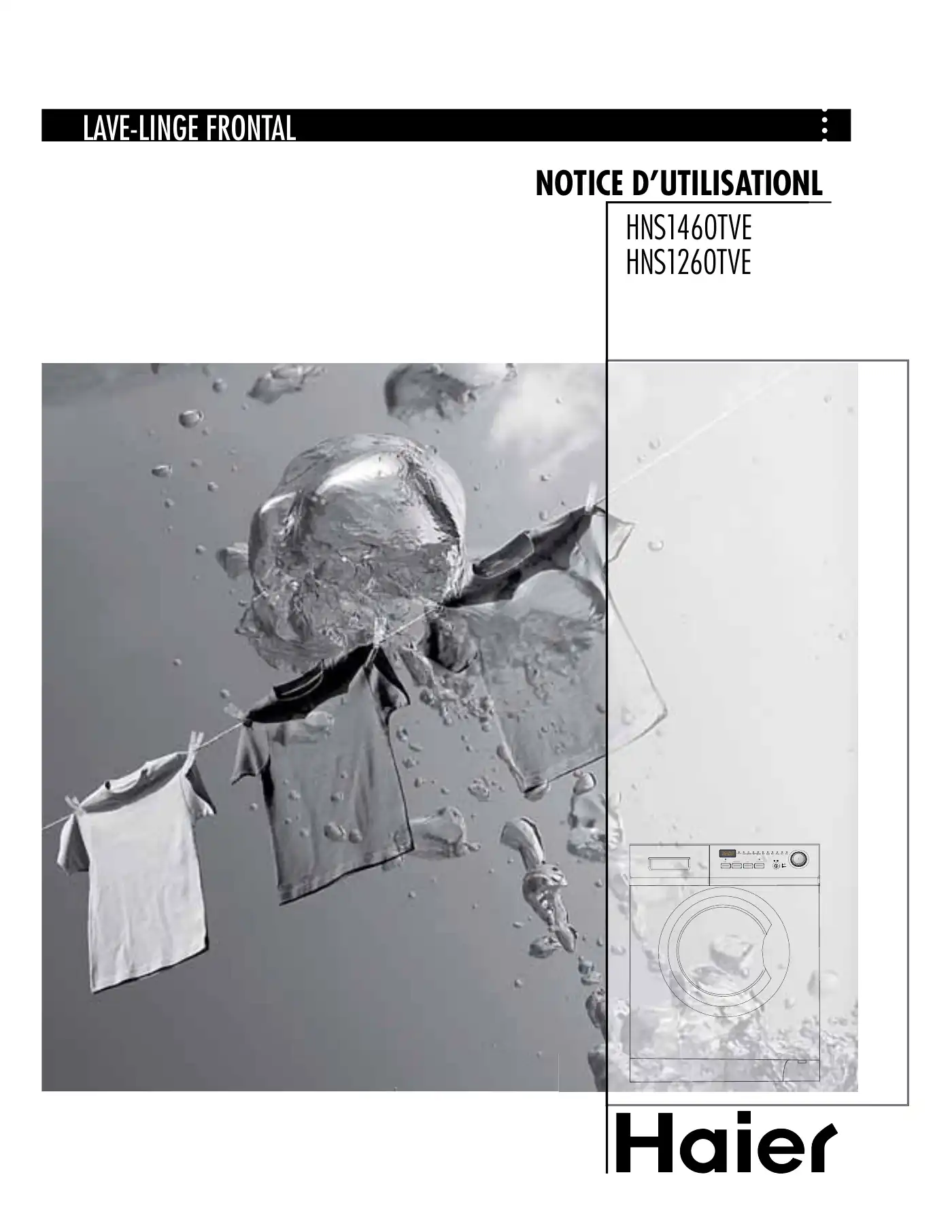 Haier HNS1260TVE Notice D'utilisationl Manual pdf 1 page image