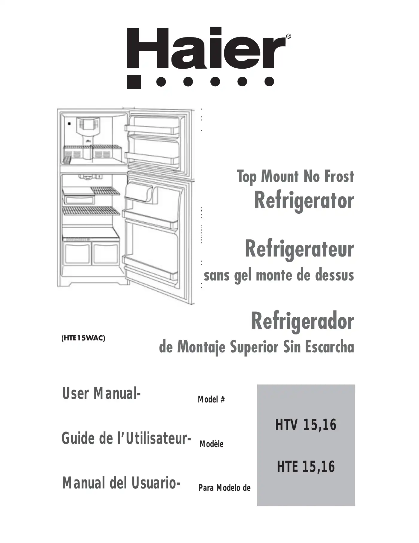 Haier 16 User Manual Manual pdf 1 page image