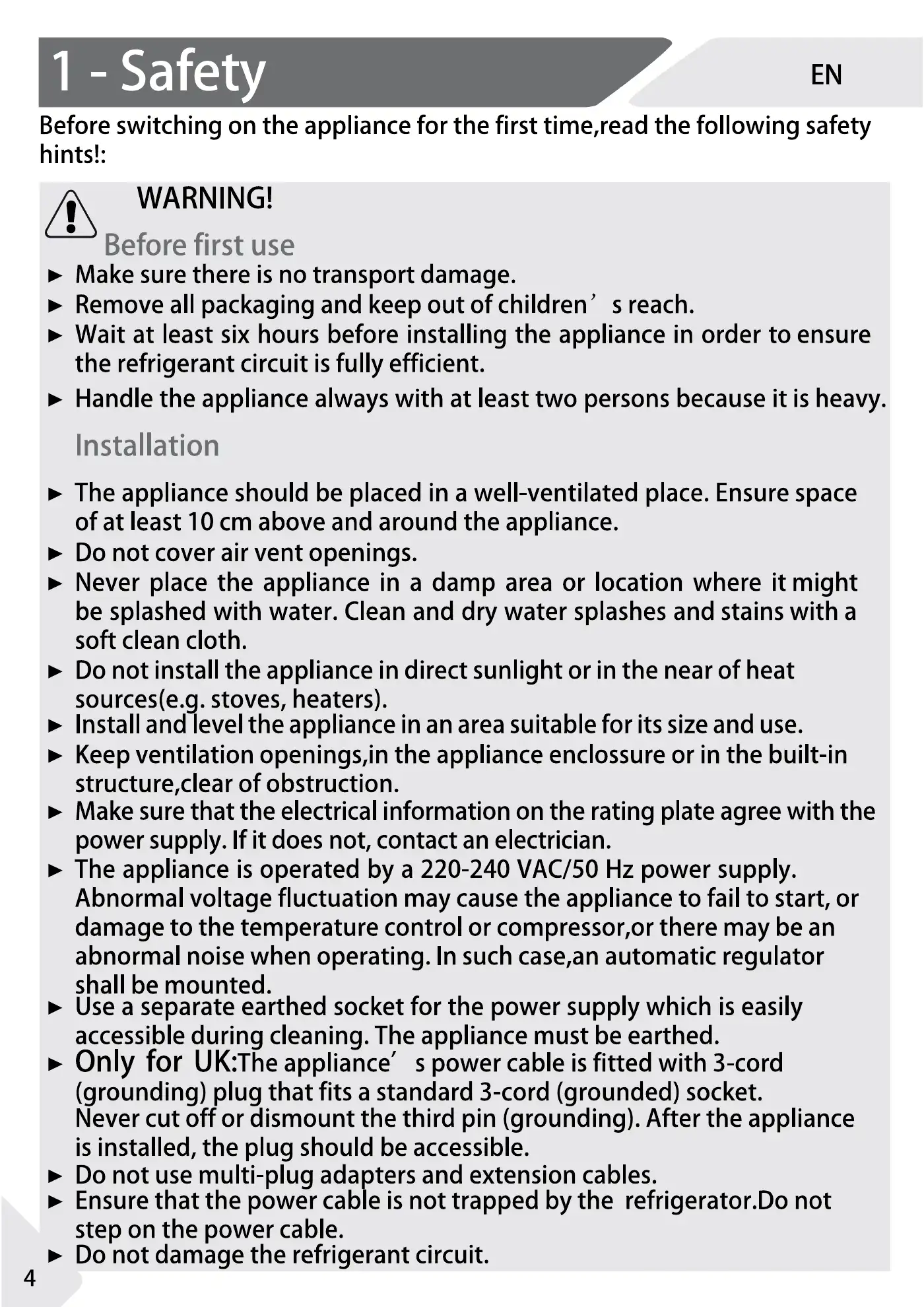 Haier 1D 60 7 Series User Manual Manual pdf 4 page image