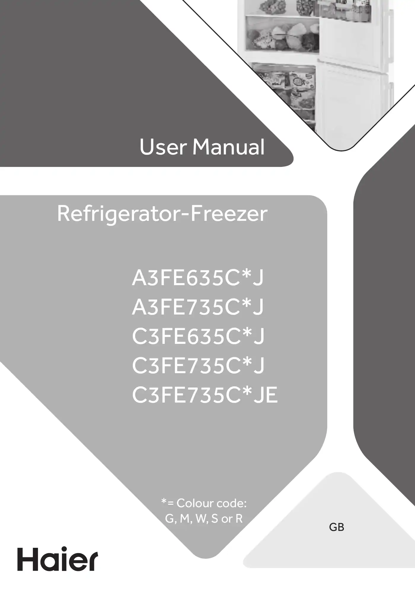 Haier A3FE635C J Series User Manual Manual pdf 1 page image
