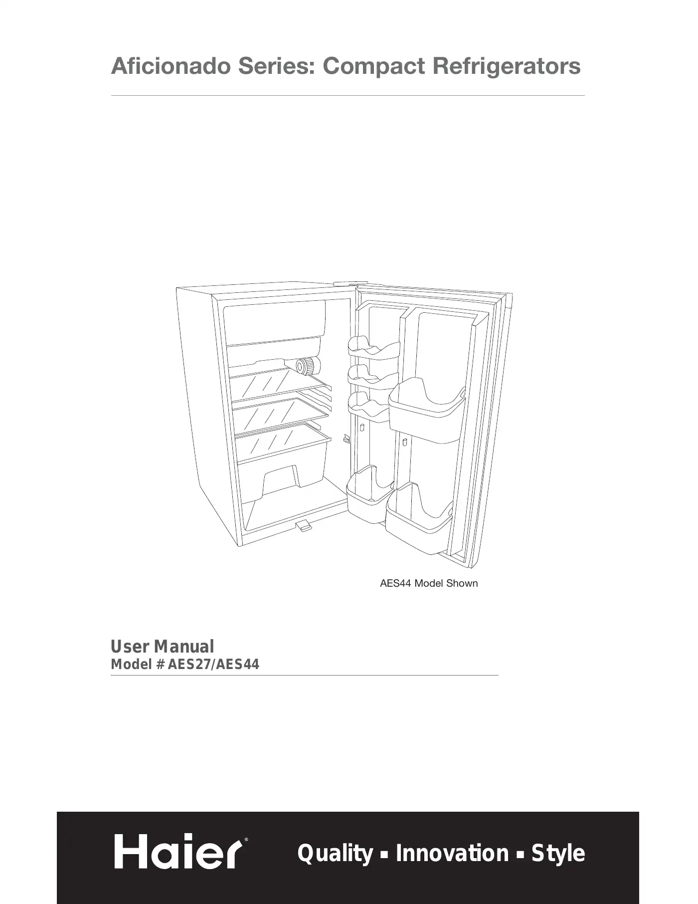 Haier AES27 User Manual Manual pdf 1 page image