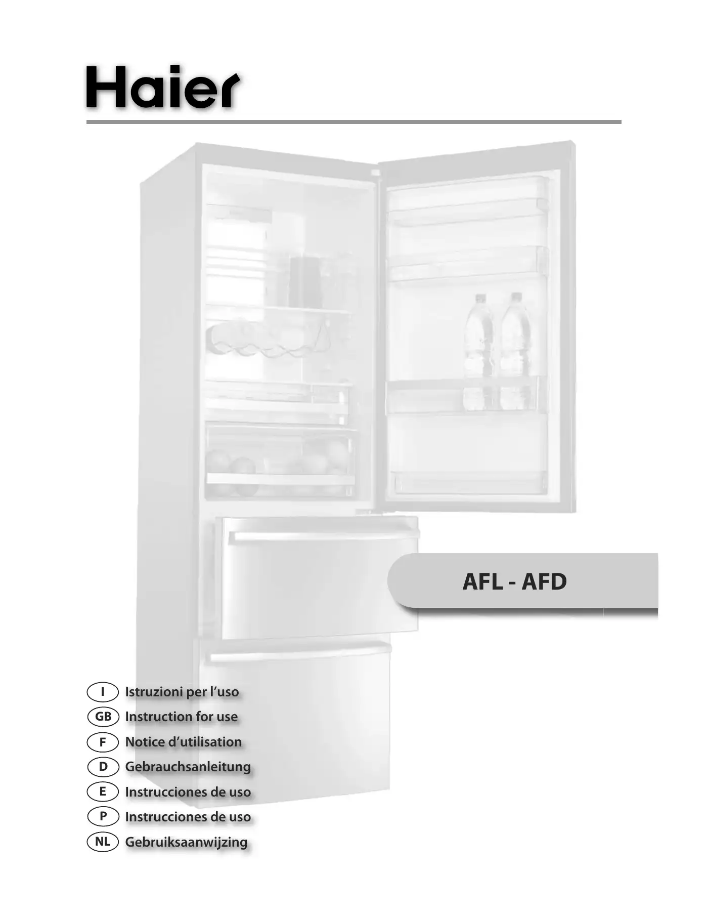 Haier AFL-AFD Instructions For Use Manual Manual pdf 1 page image