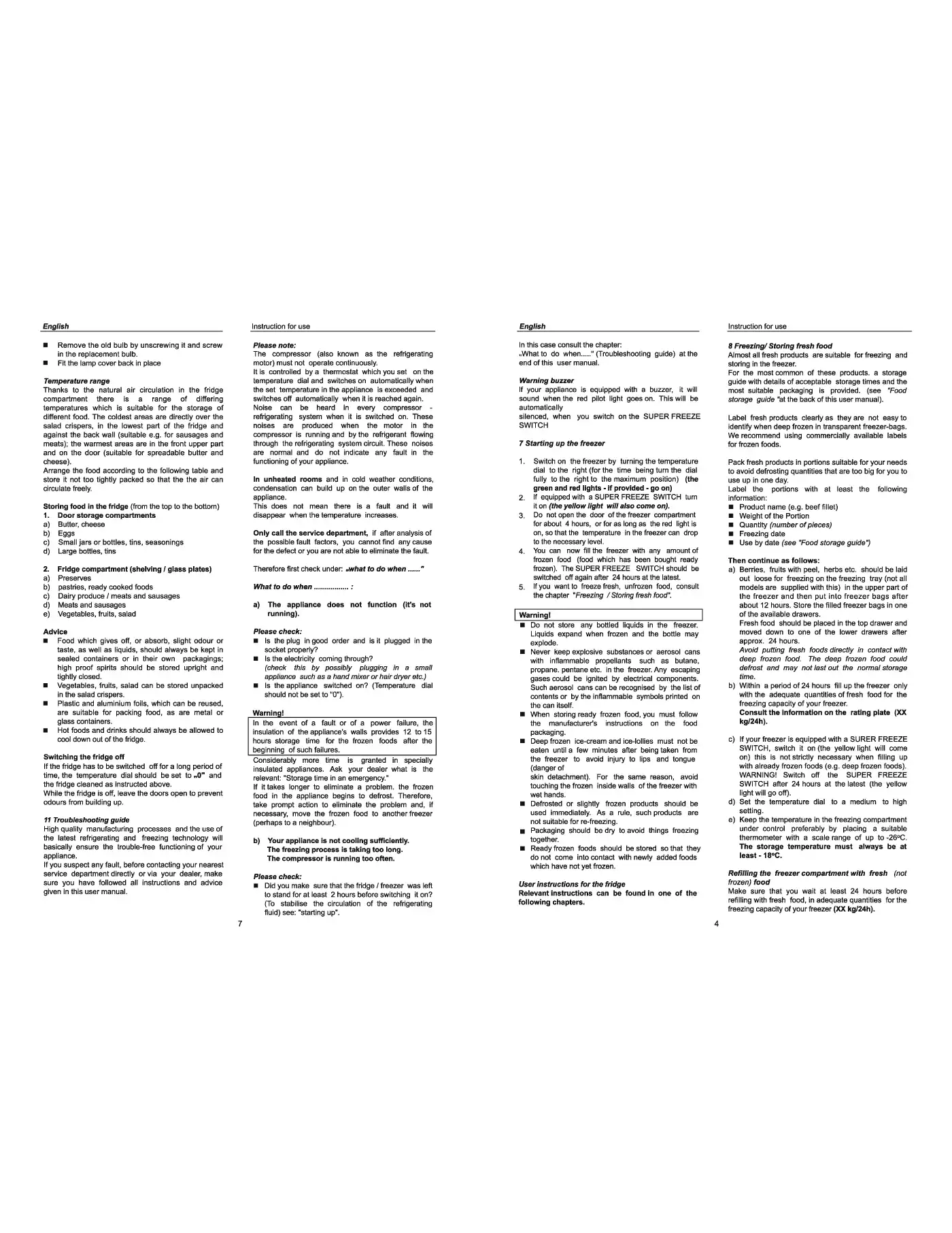 Haier HRF-339DVC Instructions For Use Manual Manual pdf 7 page image