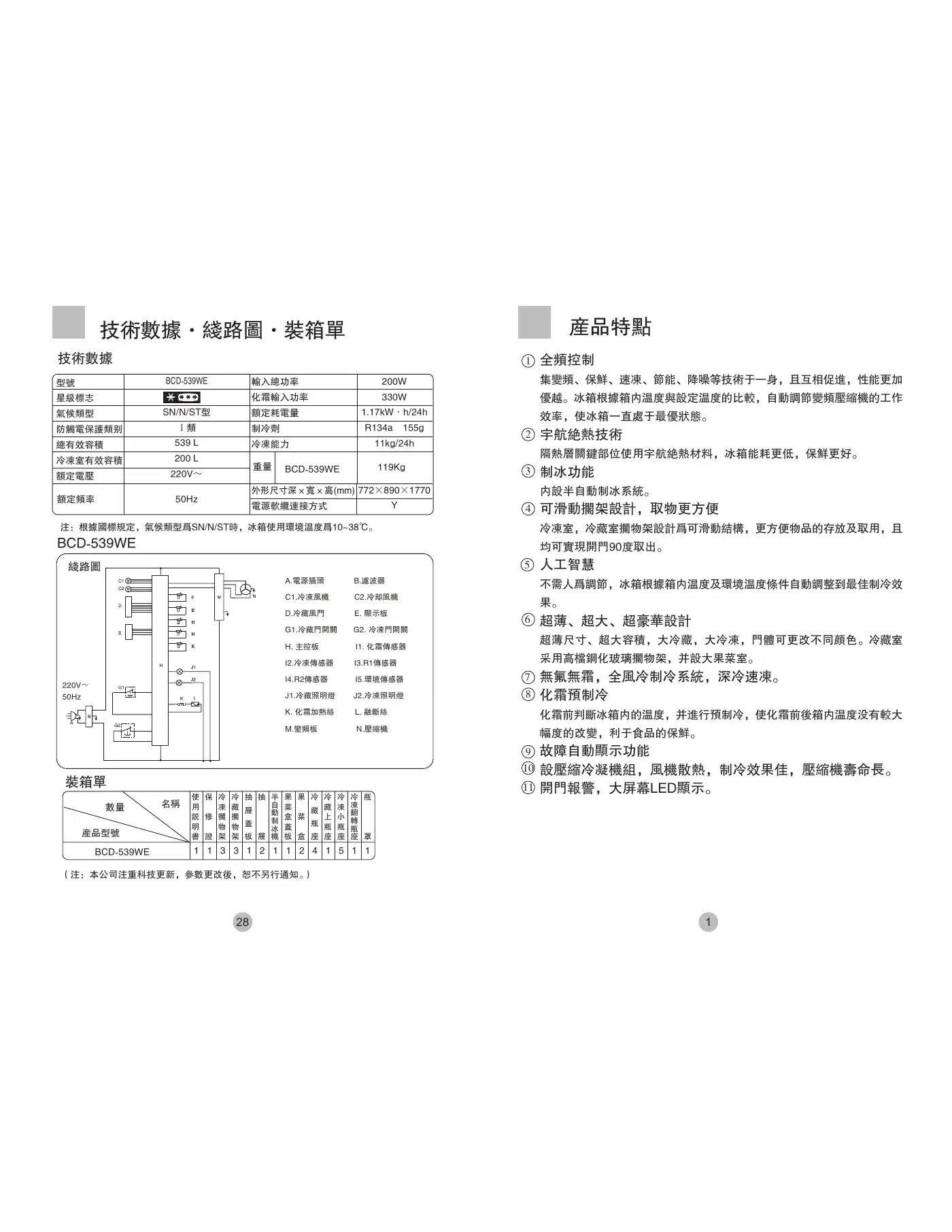 Haier BCD-539WE User Manual Manual pdf 3 page image