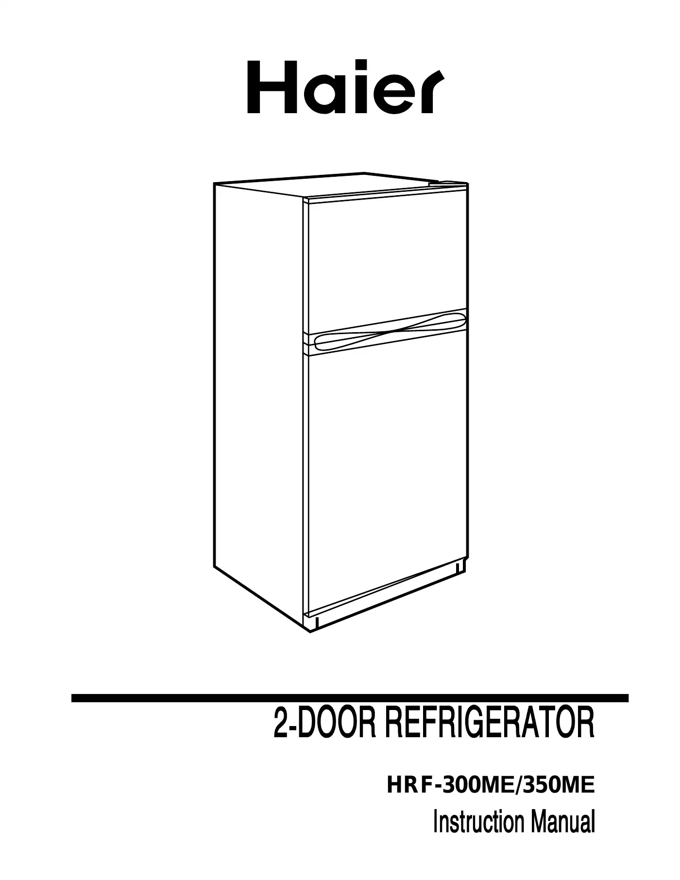 Haier HRF-300ME Instruction Manual Manual pdf 1 page image