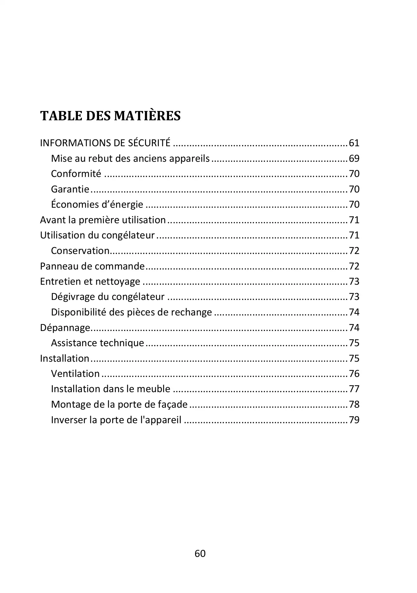 Haier BI SD 177 User Manual Manual pdf 61 page image