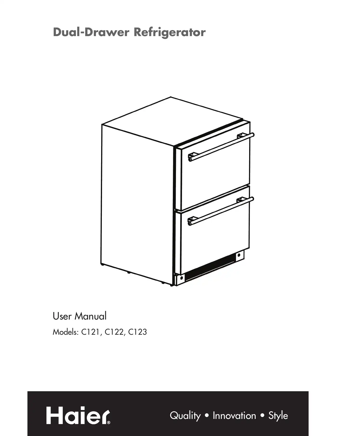 Haier C121 User Manual Manual pdf 1 page image