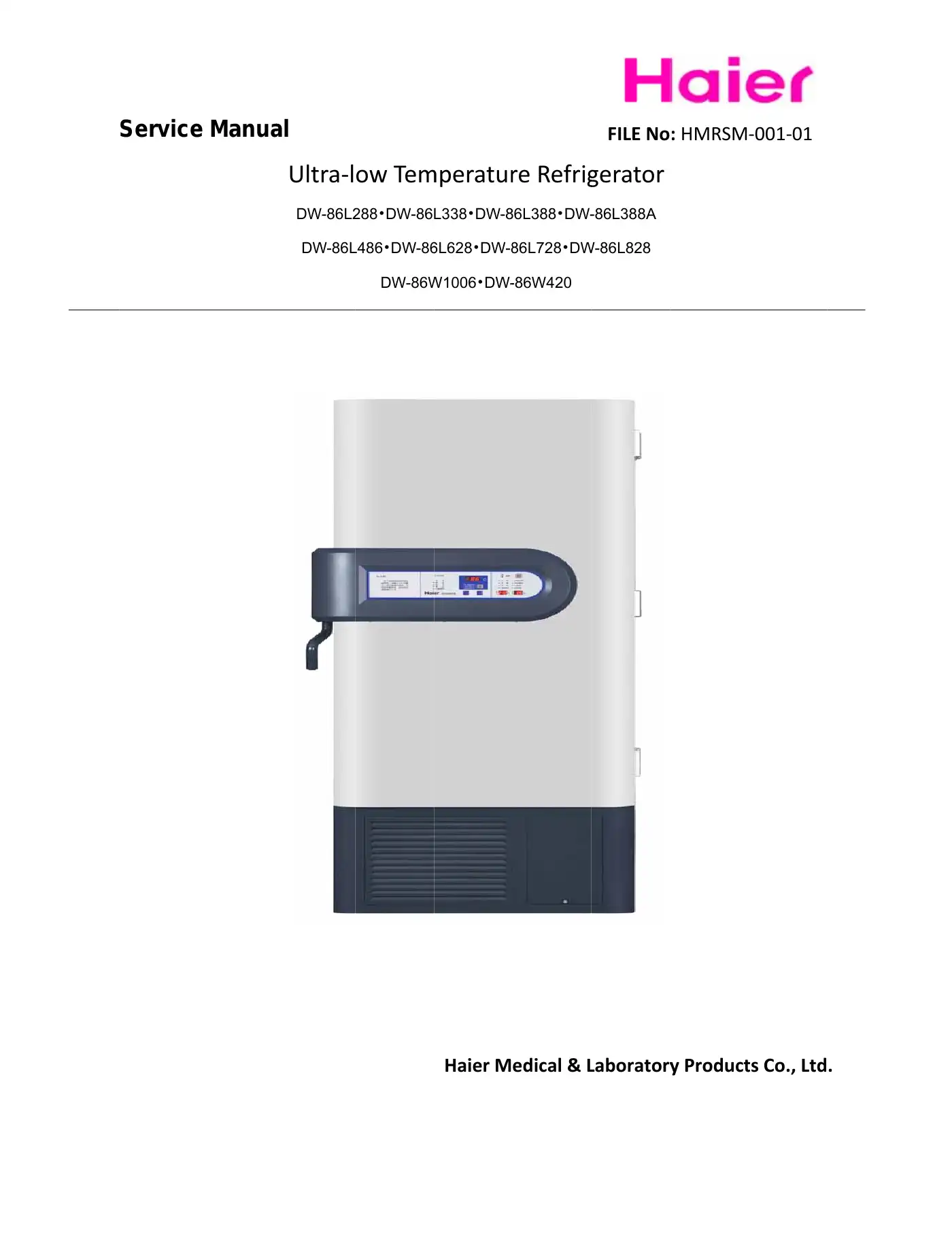 Haier DW-86L288 Service Manual Manual pdf 1 page image