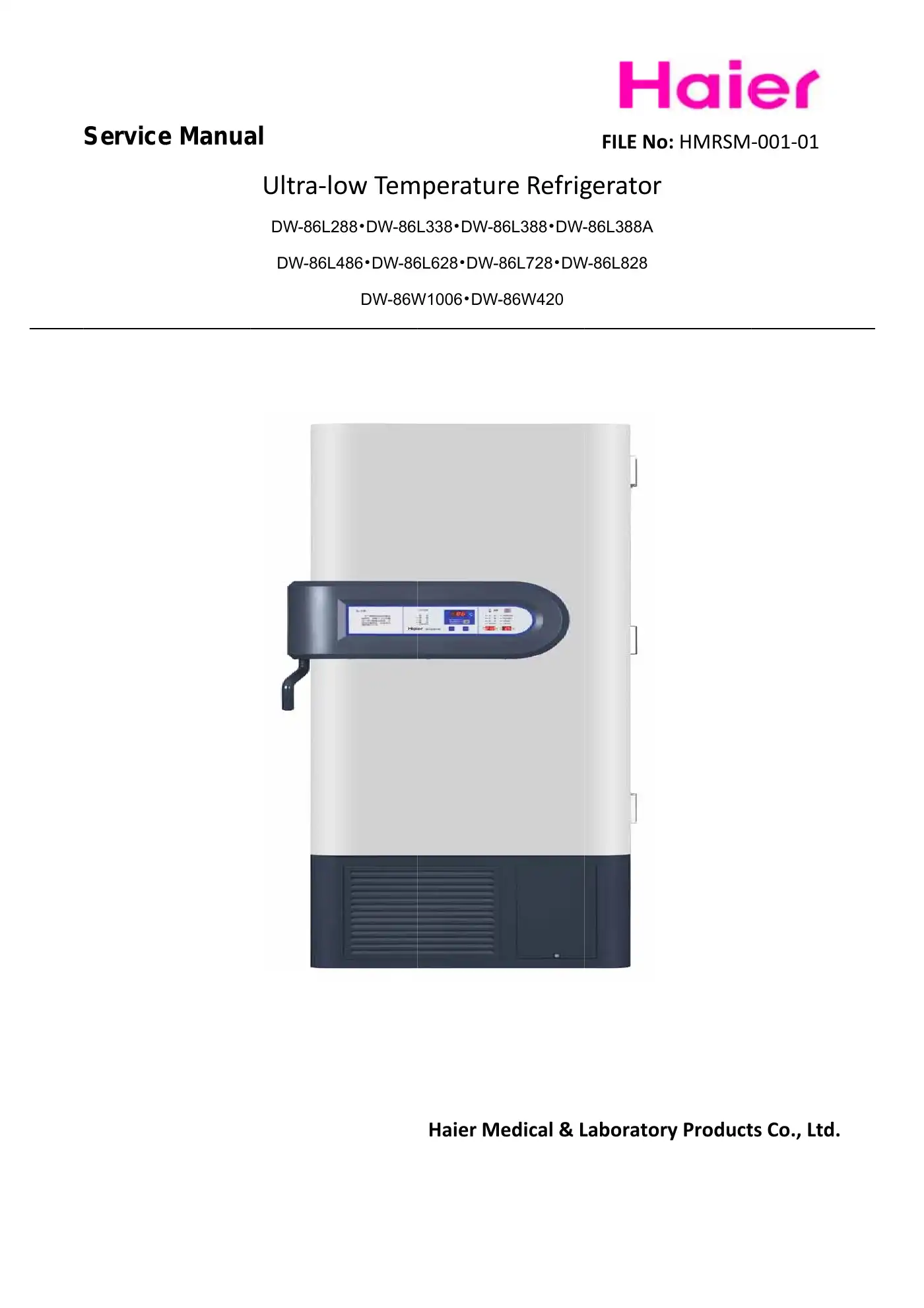 Haier DW-86L338 Service Manual Manual pdf 1 page image
