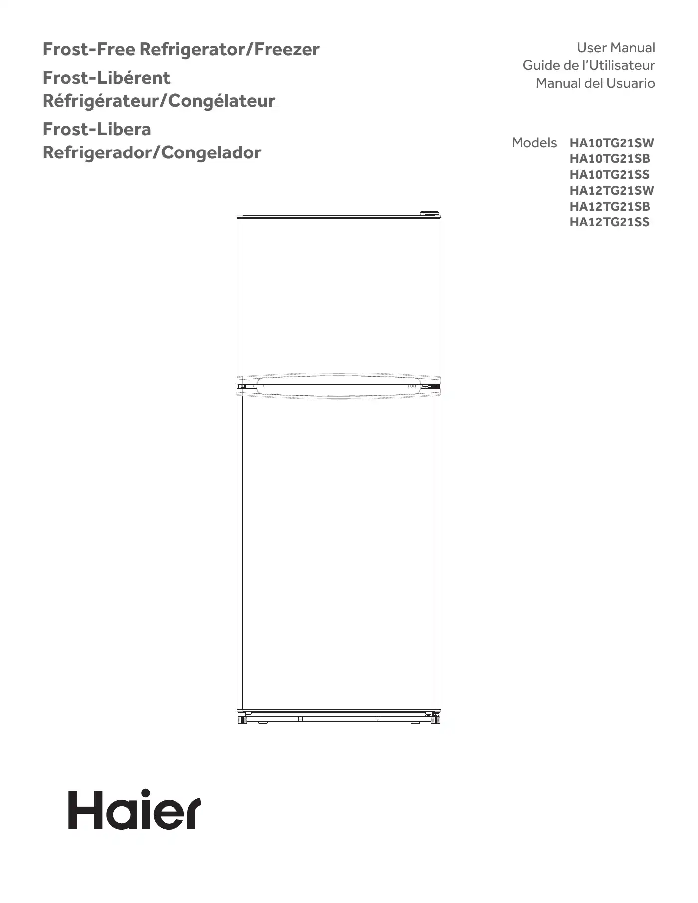 Haier HA10TG21SW User Manual Manual pdf 1 page image