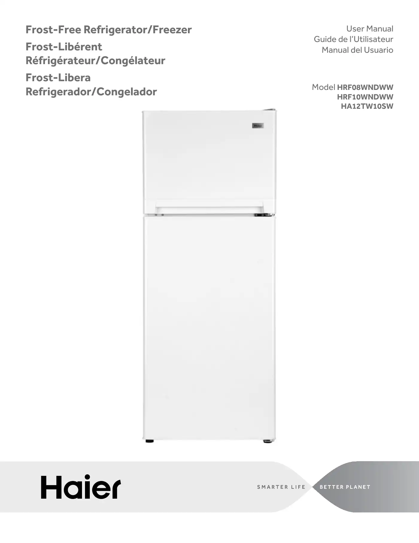 Haier HRF08WNDWW User Manual Manual pdf 1 page image
