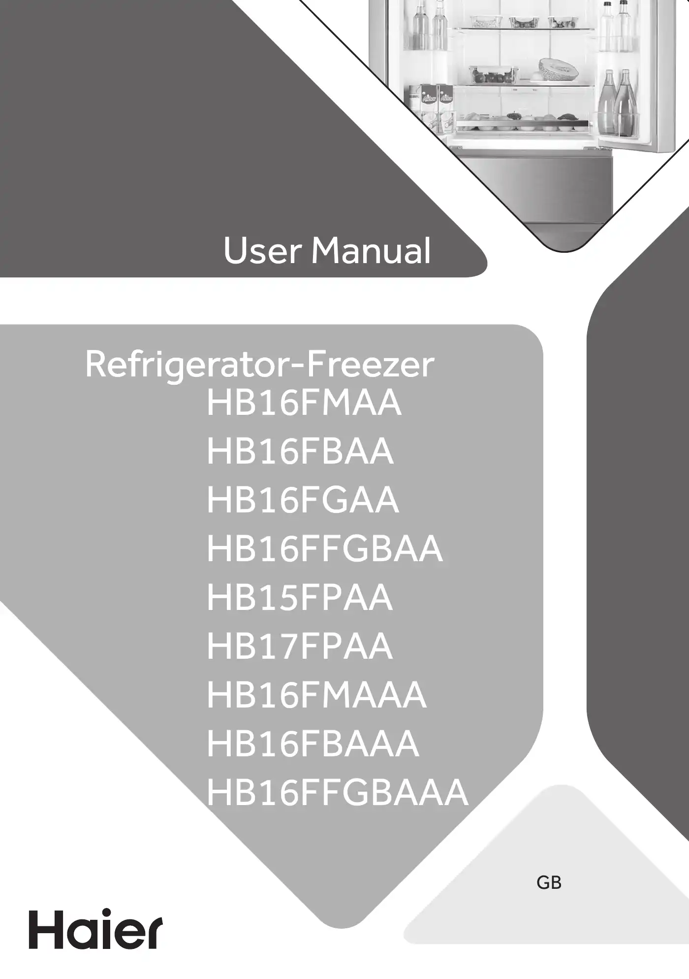Haier HB16FMAA User Manual Manual pdf 1 page image