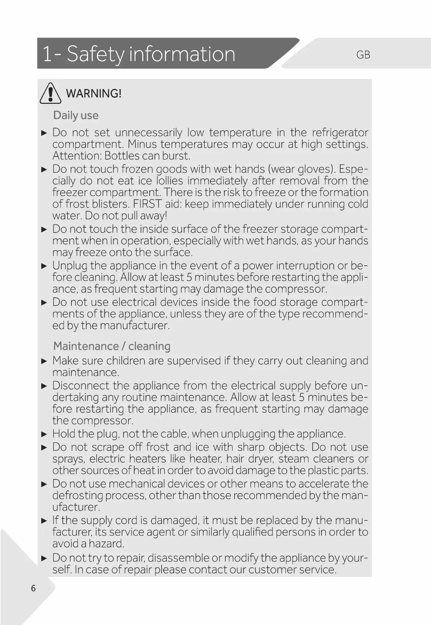 Haier HB16FMAA User Manual Manual pdf 6 page image
