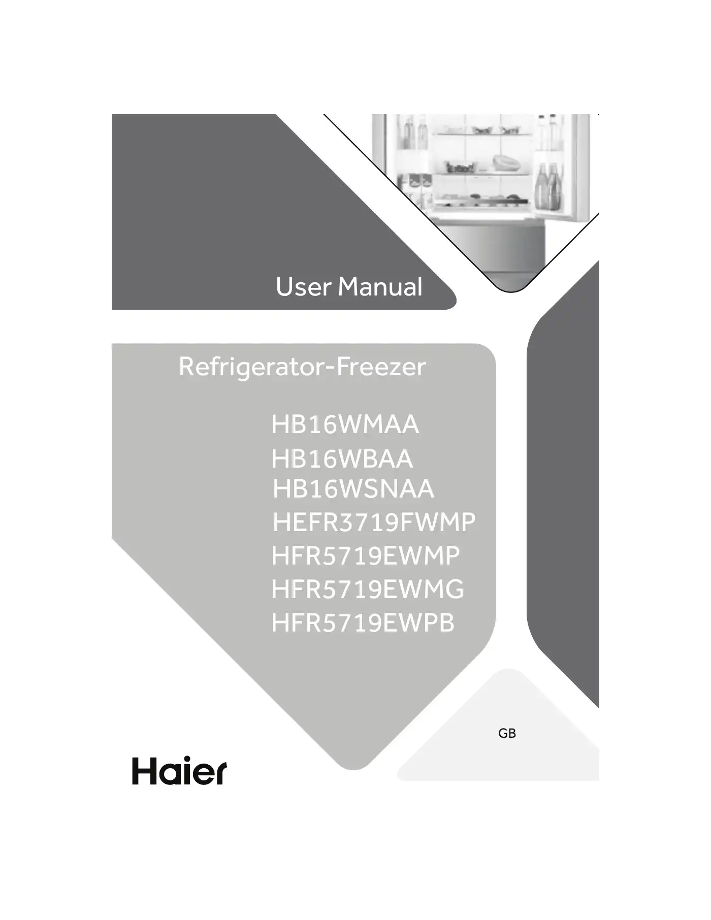 Haier HB16WMAA User Manual Manual pdf 1 page image
