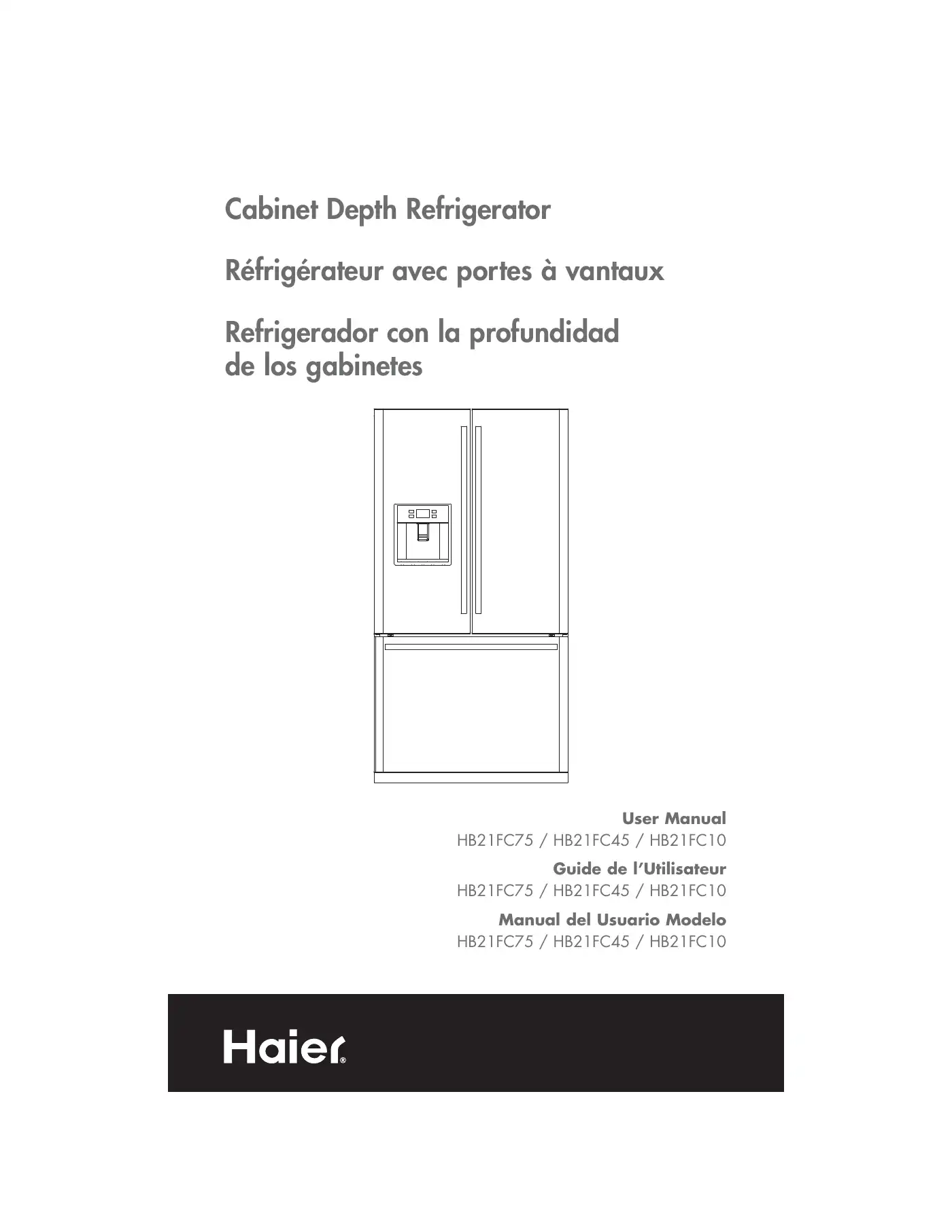 Haier HB21FC75 User Manual Manual pdf 1 page image