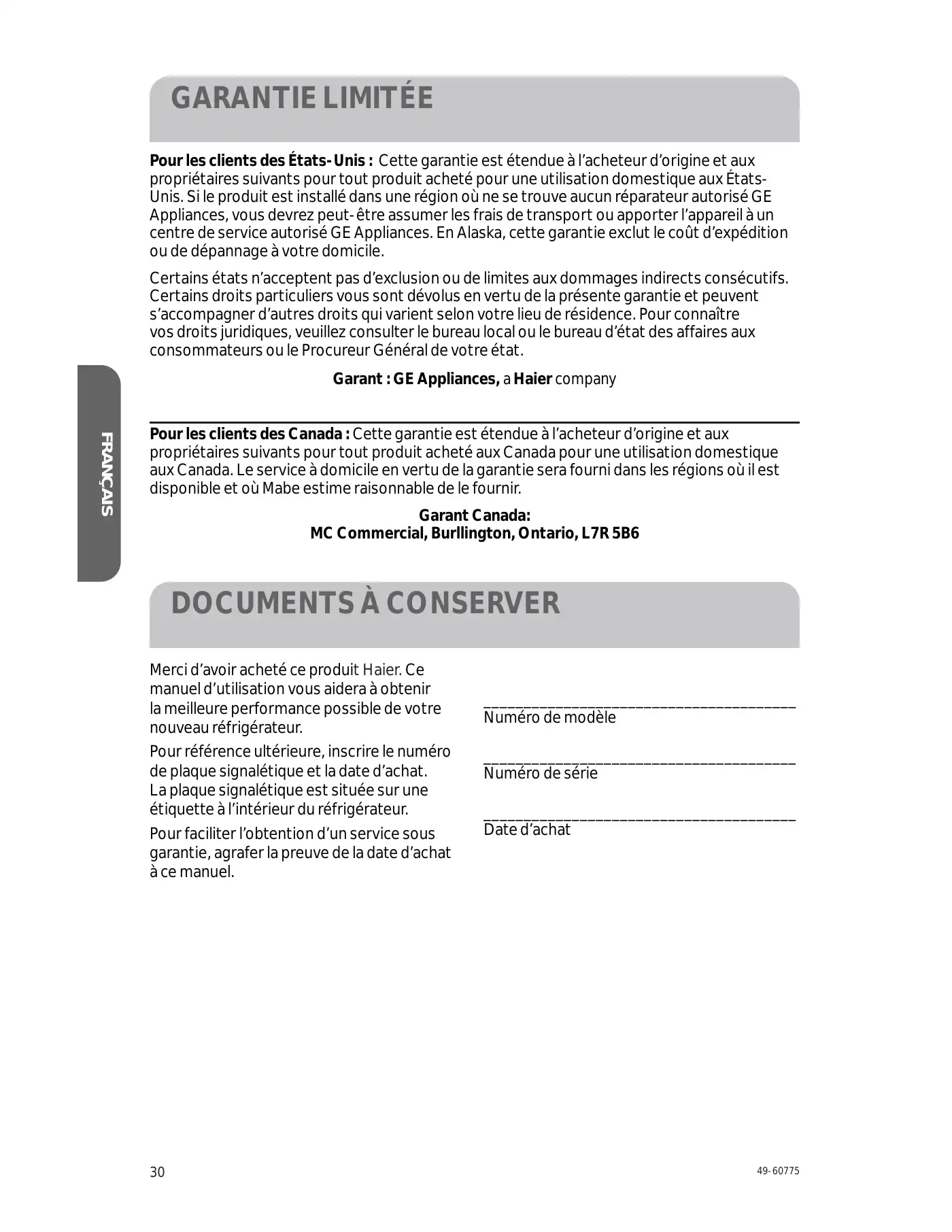 Haier HC17SF15RB User Manual Manual pdf 30 page image