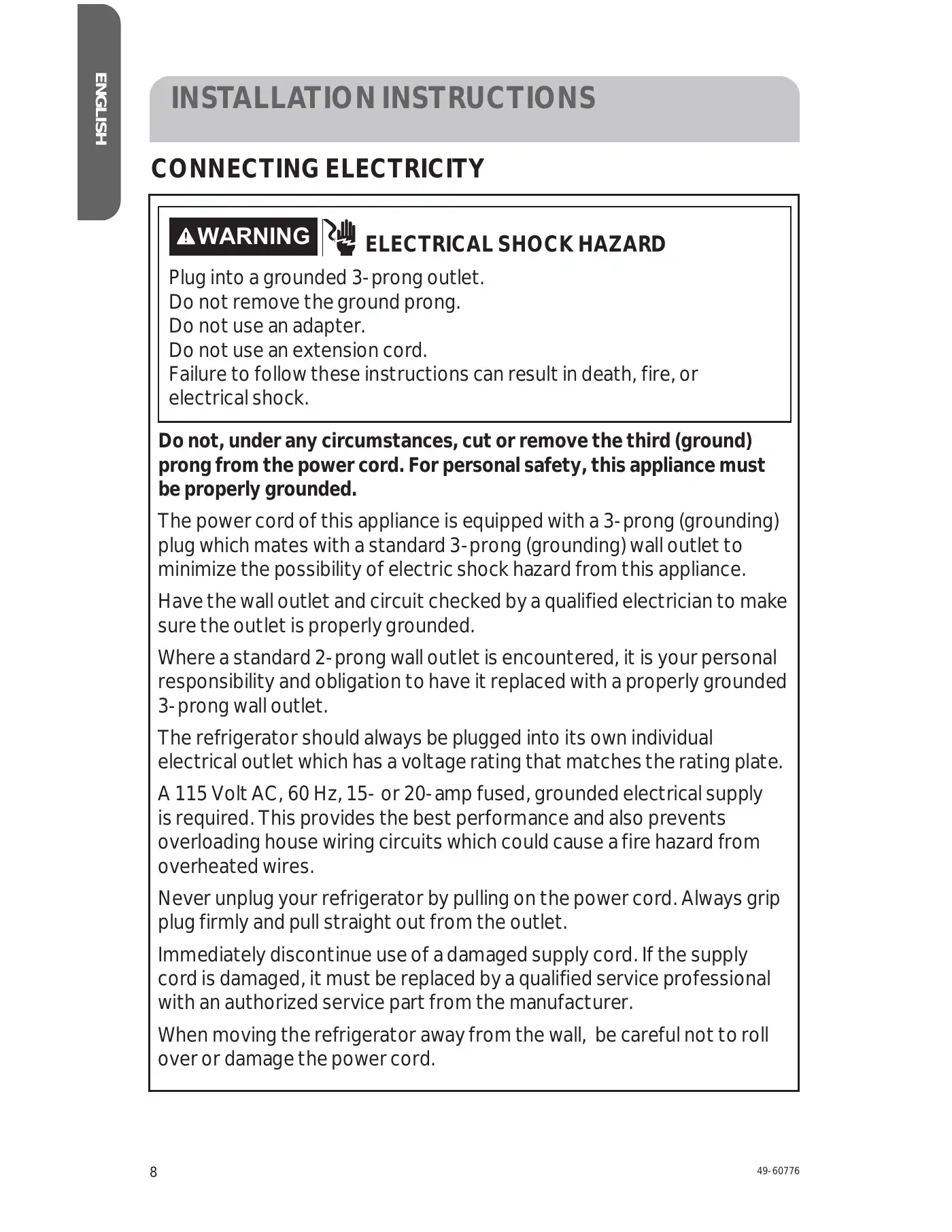 Haier HC17SF15RB User Manual Manual pdf 8 page image