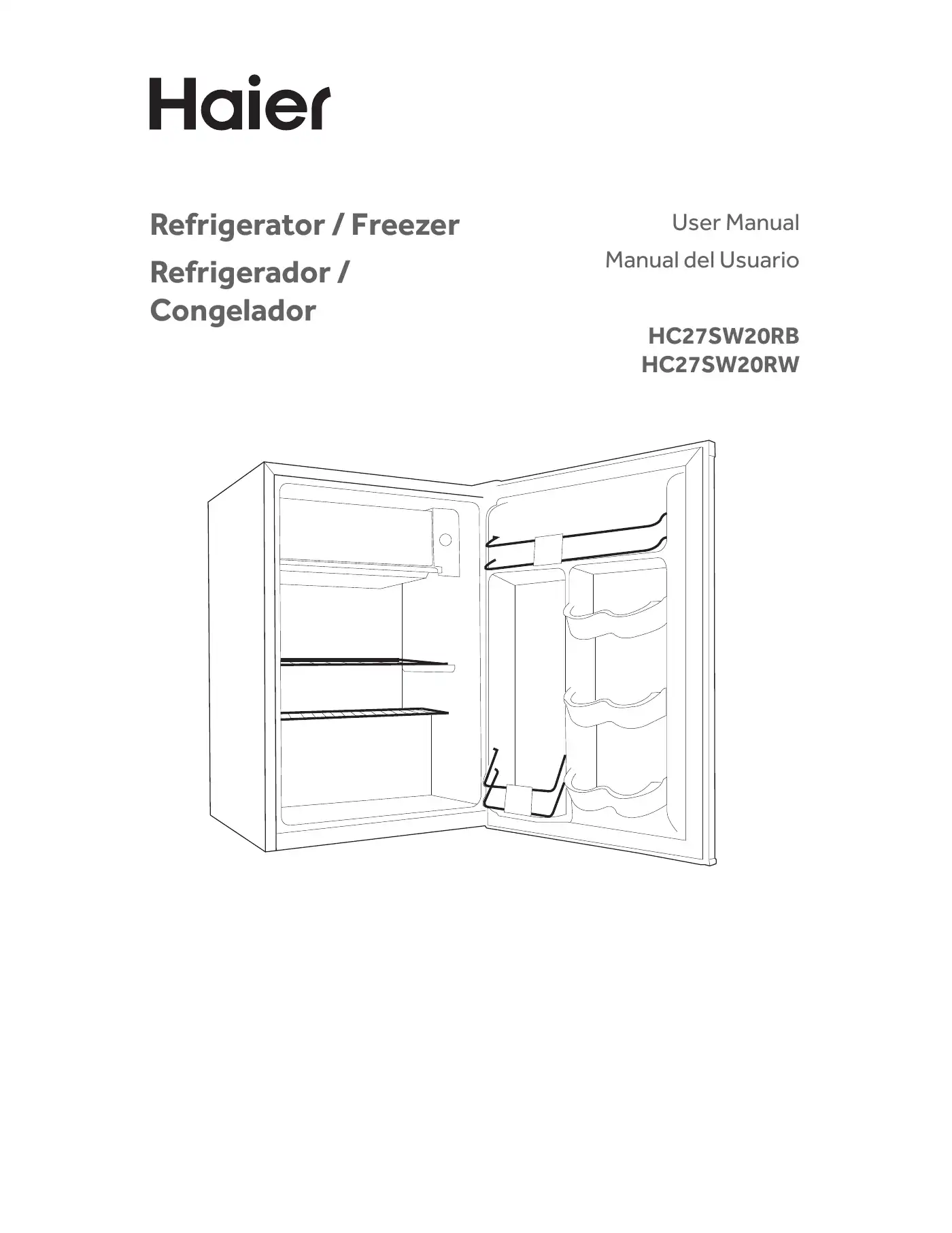Haier HC27SW20RB User Manual Manual pdf 1 page image