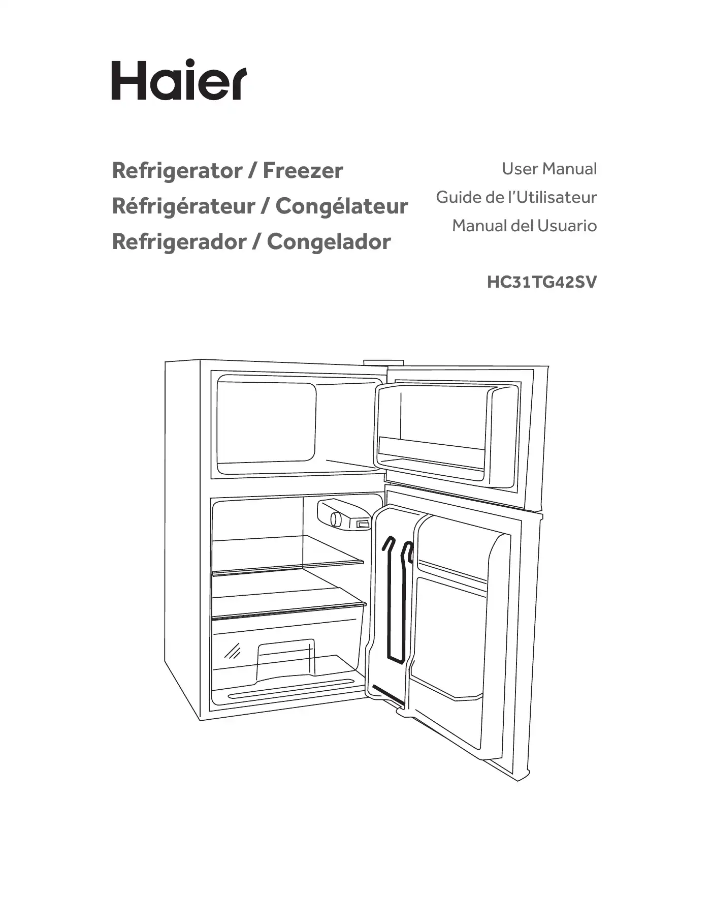 Haier HC31TG42SV User Manual Manual pdf 1 page image