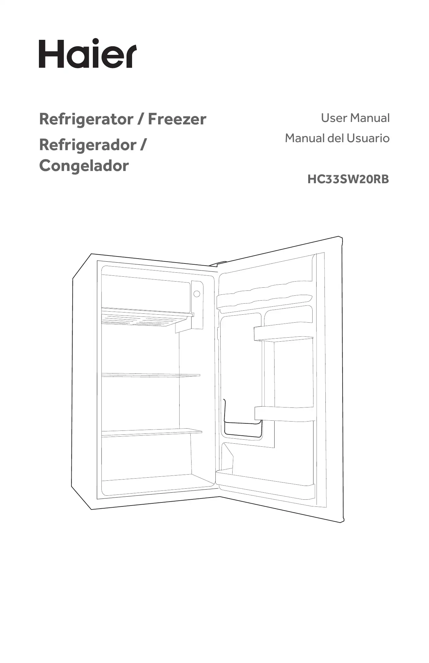Haier HC33SW20RB User Manual Manual pdf 1 page image