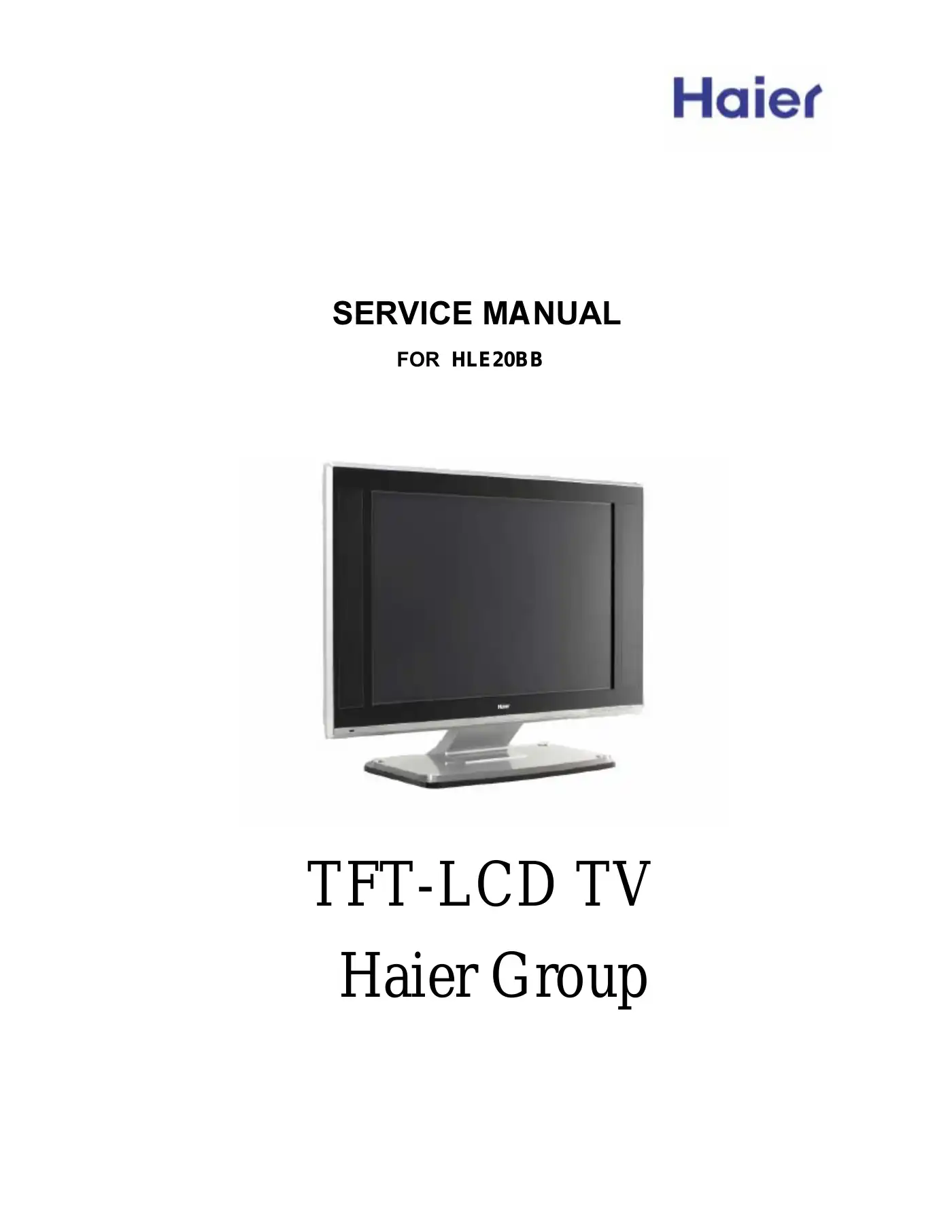 Haier HLE20BB Service Manual Manual pdf 1 page image