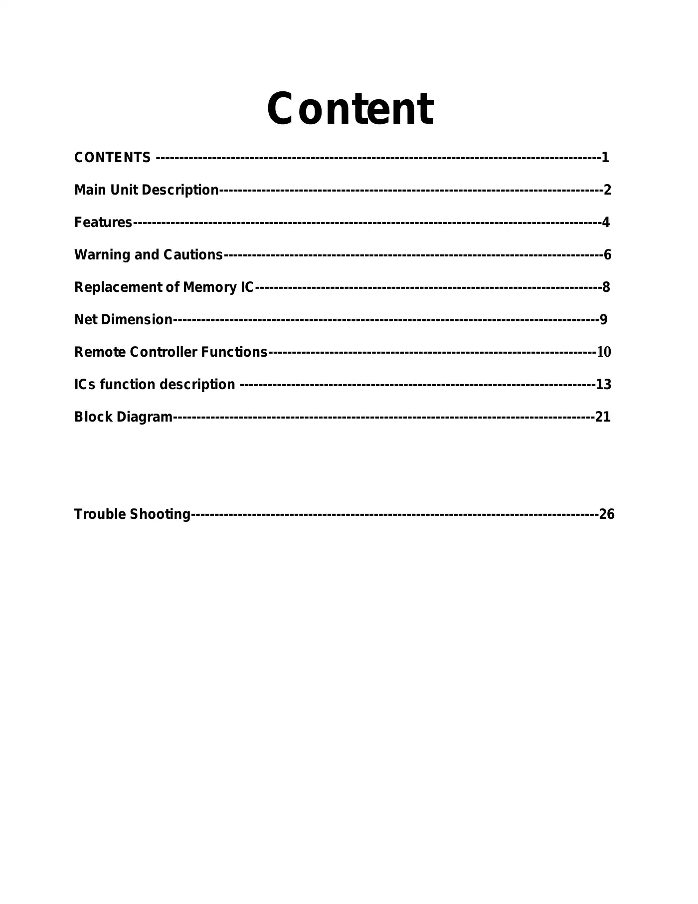 Haier HLE20BB Service Manual Manual pdf 2 page image