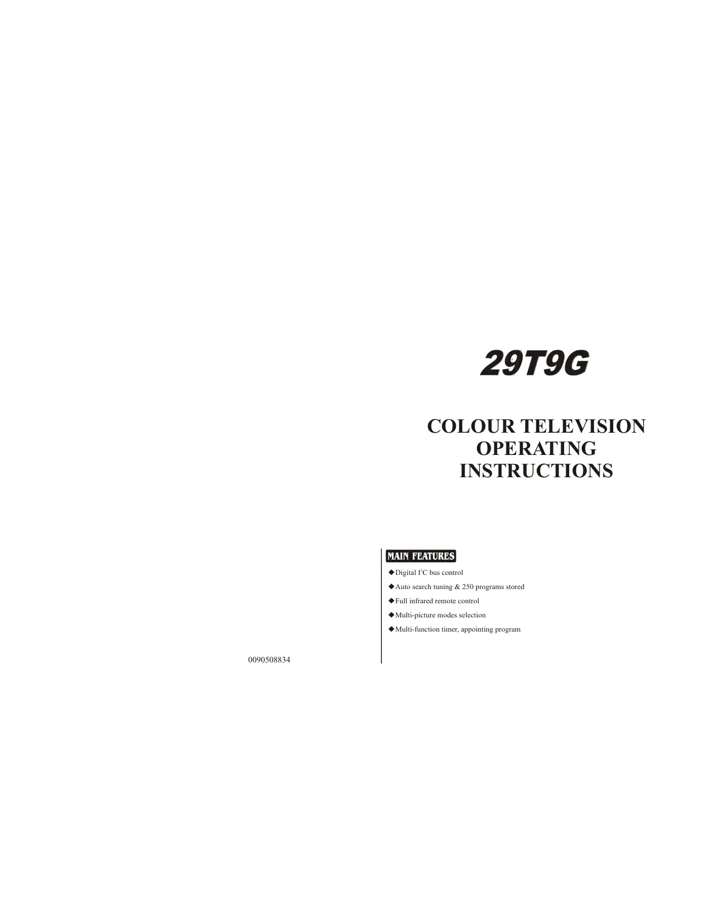 Haier 29T9G User Manual Manual pdf 1 page image