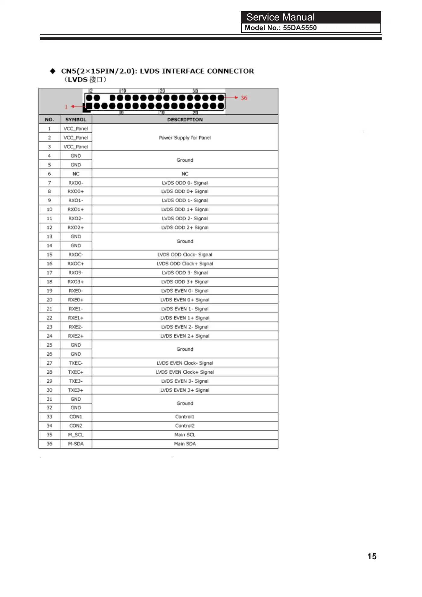 Haier 55DA5550 Service Manual Manual pdf 16 page image