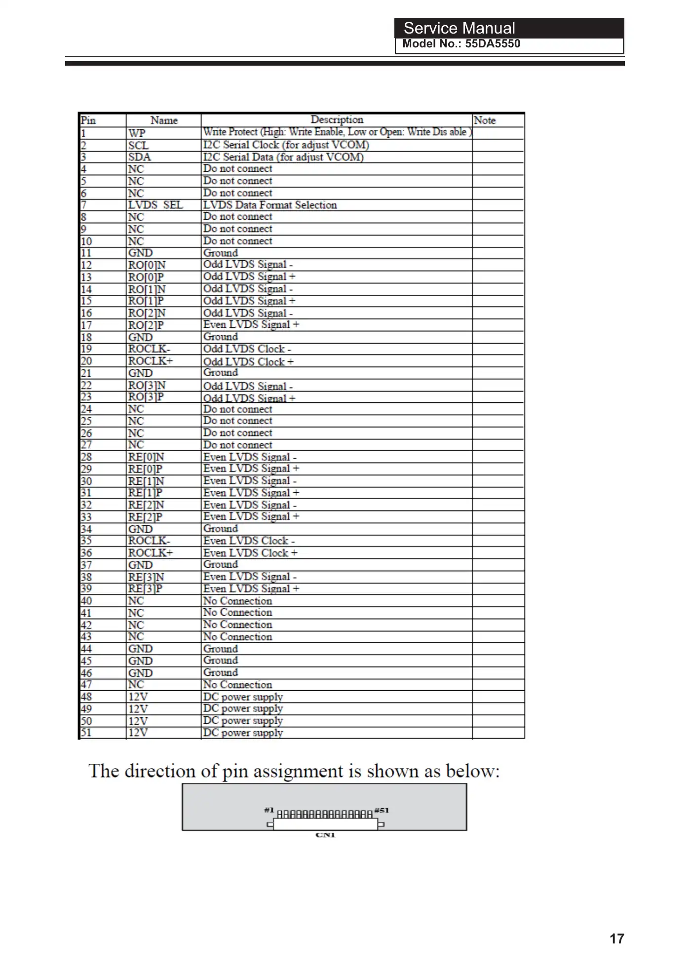 Haier 55DA5550 Service Manual Manual pdf 18 page image