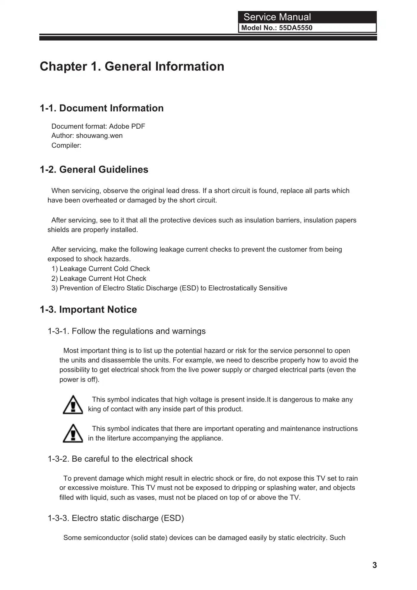 Haier 55DA5550 Service Manual Manual pdf 4 page image