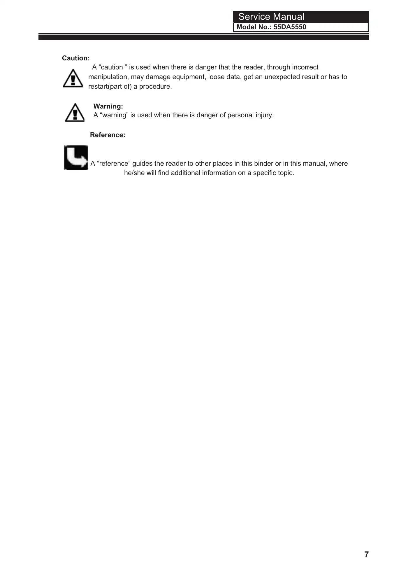 Haier 55DA5550 Service Manual Manual pdf 8 page image